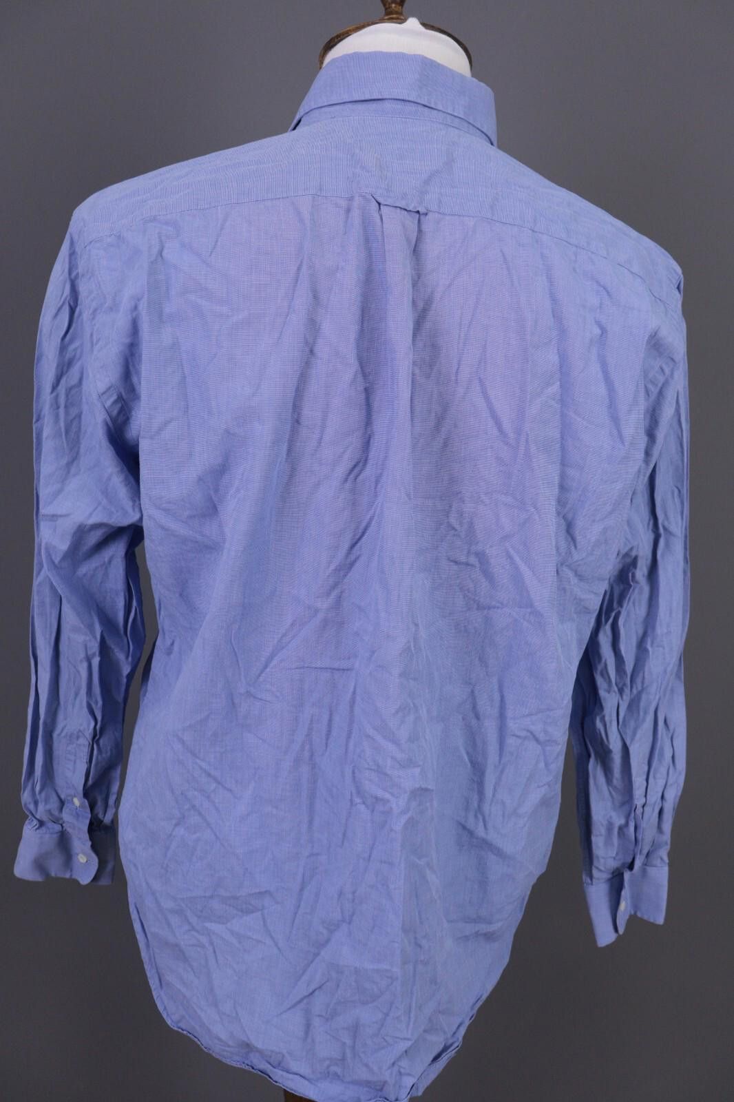Designer Boggi Milano Regular Fit Blue Down Shirt Size 43 / 17 Size US M / EU 48-50 / 2 - 12 Thumbnail
