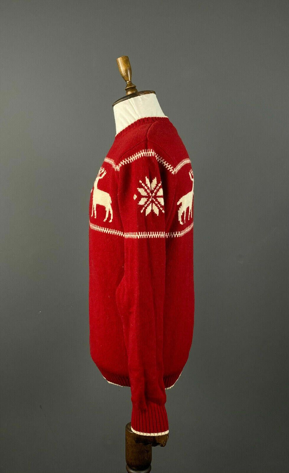 Gant Men Gant Red Wool Warm Winter Sweater Size L Pit to Pit 22" Size US L / EU 52-54 / 3 - 4 Thumbnail