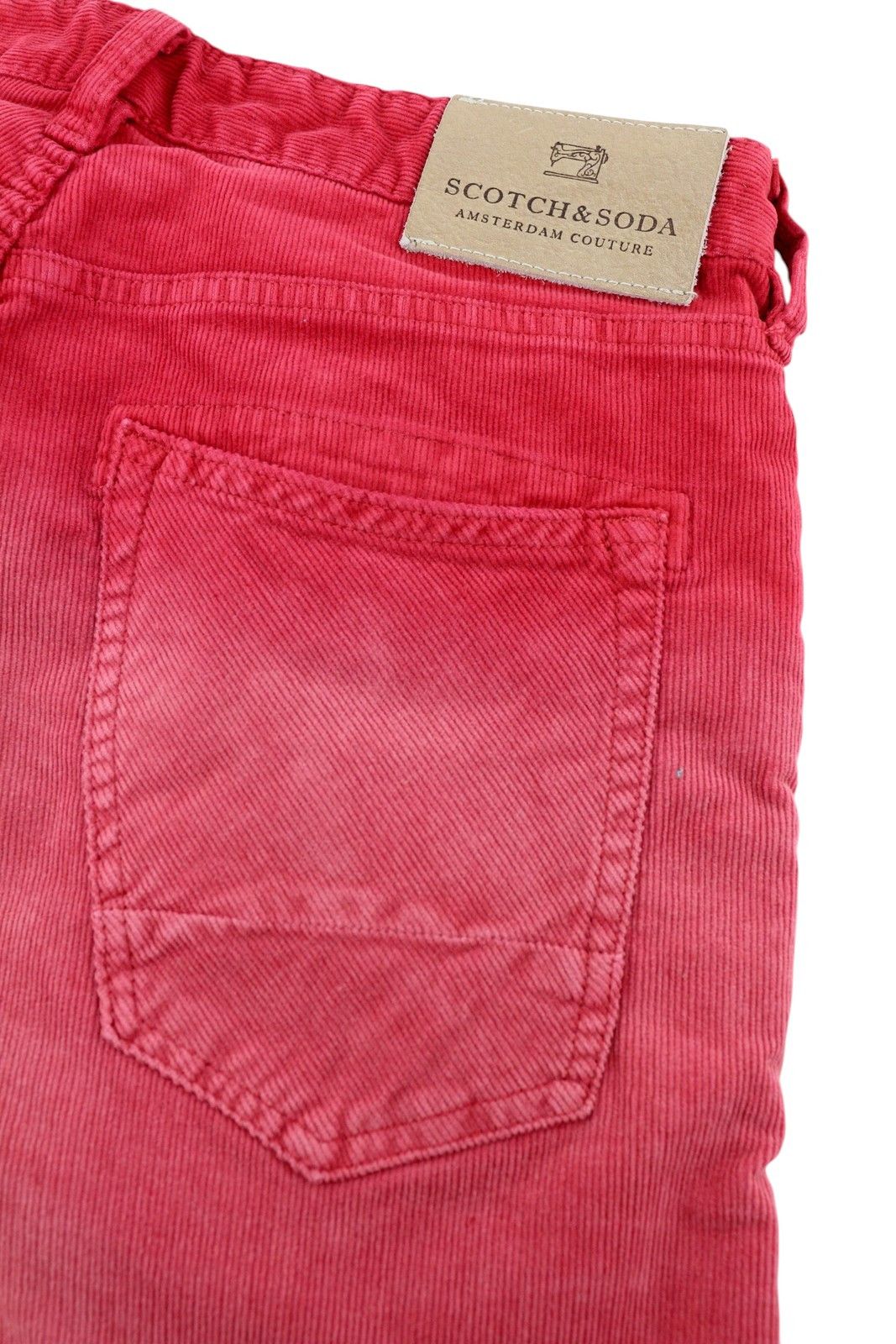 Scotch & Soda W29 Chino Corduroy Washed Red Button Fly Logo 84141 Size US 29 - 5 Thumbnail