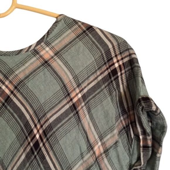 J. Jill J. Jill XS Womens Short Sleeve Shirt Plaid Cotton Modal Blen Size XS / US 0-2 / IT 36-38 - 5 Thumbnail