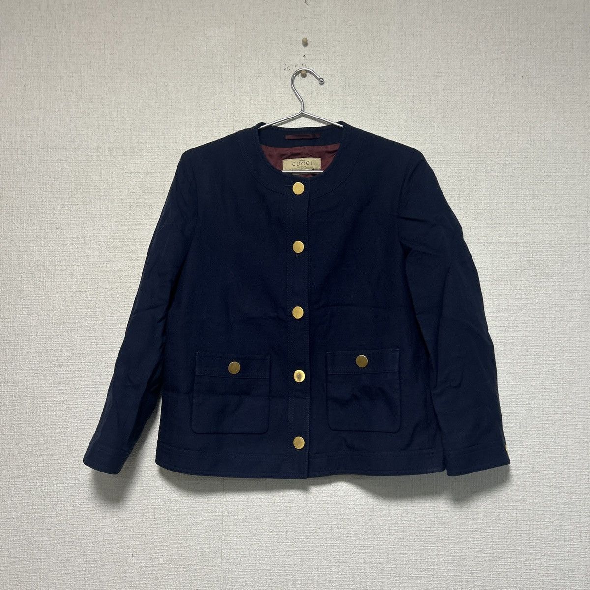 Gucci Gucci jacket uniform non-for-sale item 40 size Navy Size M / US 6-8 / IT 42-44 - 1 Thumbnail