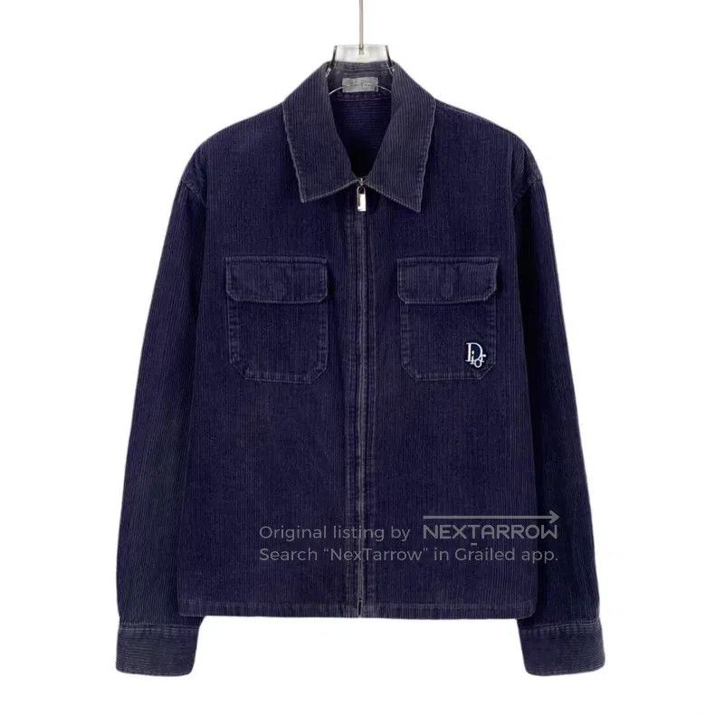 Dior Dior Purple lapel cotton zipper corduroy jacket Size US S / EU 44-46 / 1 - 1 Thumbnail
