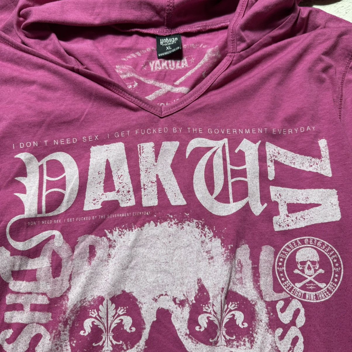 If Six Was Nine Yakuza F*ck Society Pink Hoodie – Glam Punk Grunge Energy Size M / US 6-8 / IT 42-44 - 8 Thumbnail