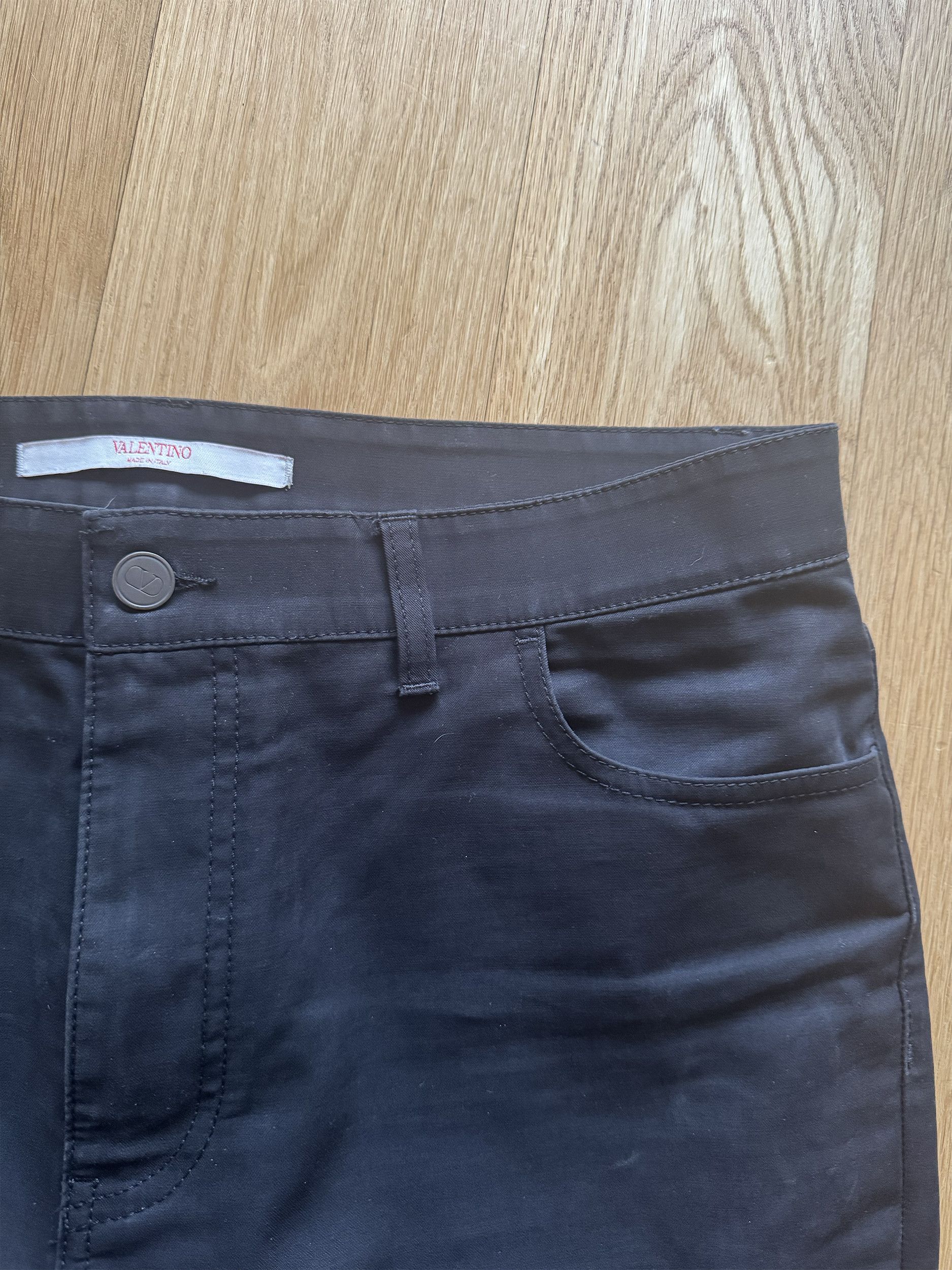 Valentino Valentino Black Five-Pocket Cotton Gabardine Pants Size US 34 / EU 50 - 3 Thumbnail