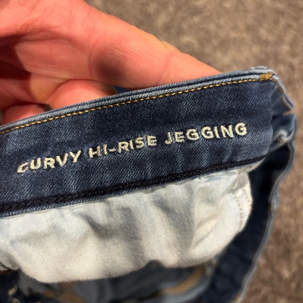 American Eagle Outfitters American Eagle Outfitters Curvy Hi Rise Jegging Jeans Size 36" / US 14 / IT 50 - 5 Thumbnail