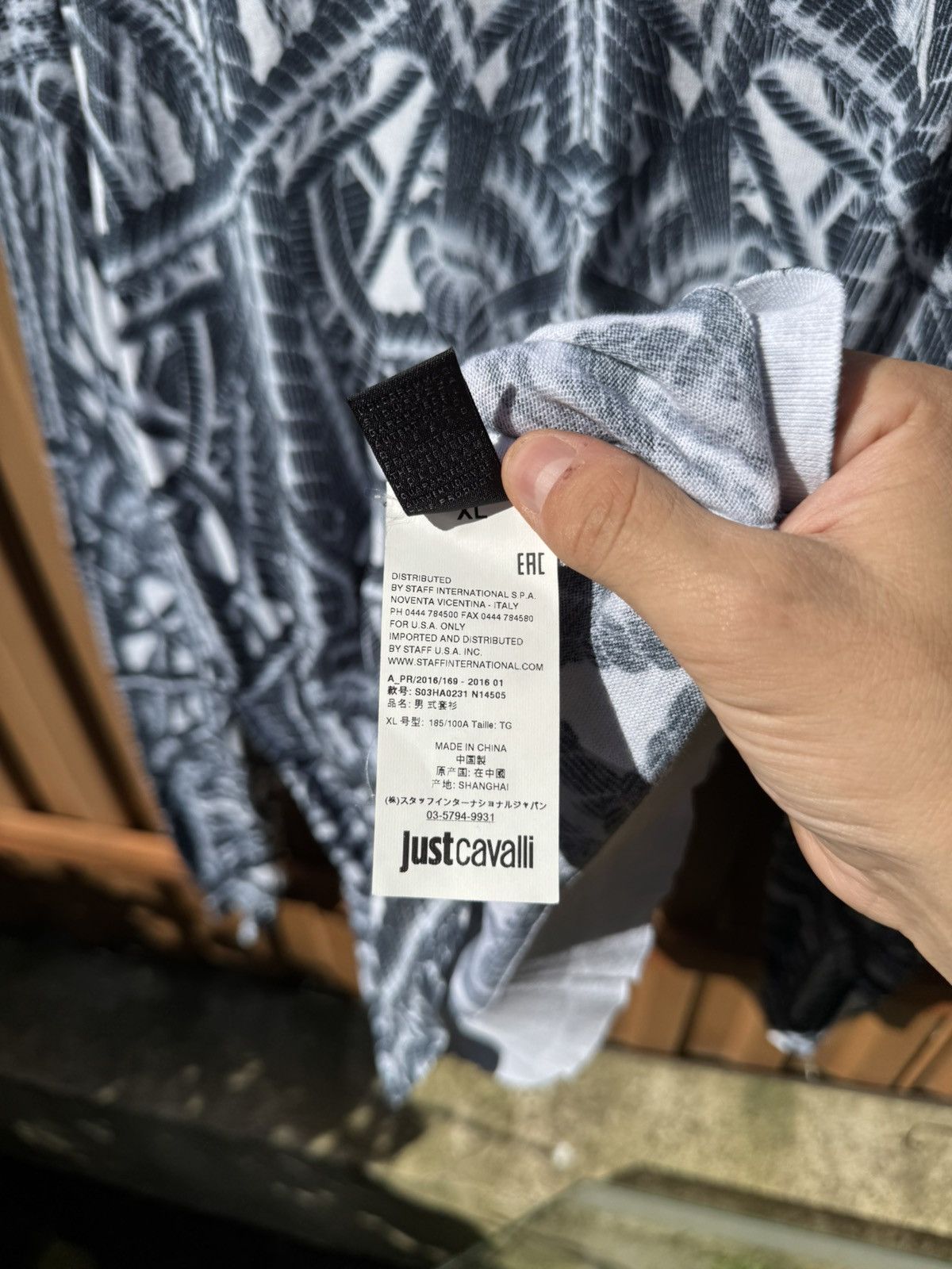 Just Cavalli Just Cavalli Ropes Overprint Long Sleeve Size US XL / EU 56 / 4 - 9 Thumbnail