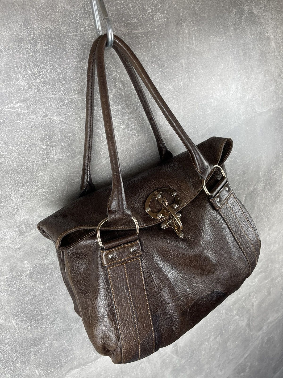 Fay Fay Carbine Avant Garde Brown Leather Tote Shoulder Bag Size ONE SIZE - 4 Thumbnail