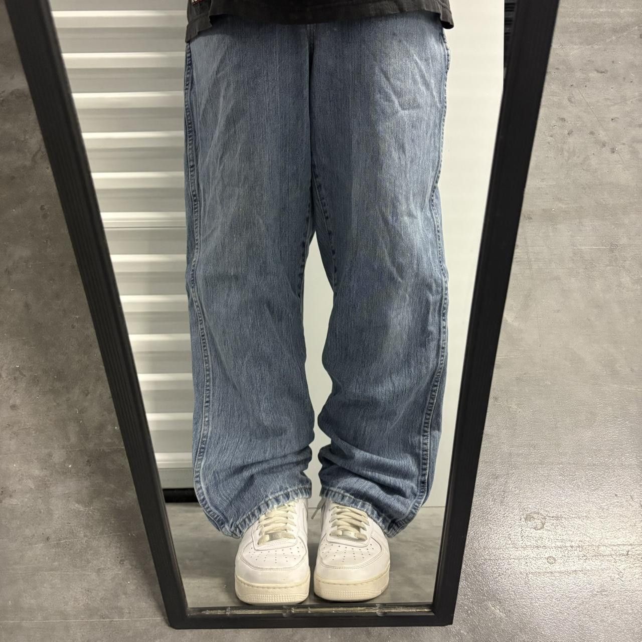 Vintage Crazy Vintage Y2K/2000s Baggy Straight Leg Medium Blue Wash Denim Jeans! Size US 32 / EU 48 - 1 Thumbnail
