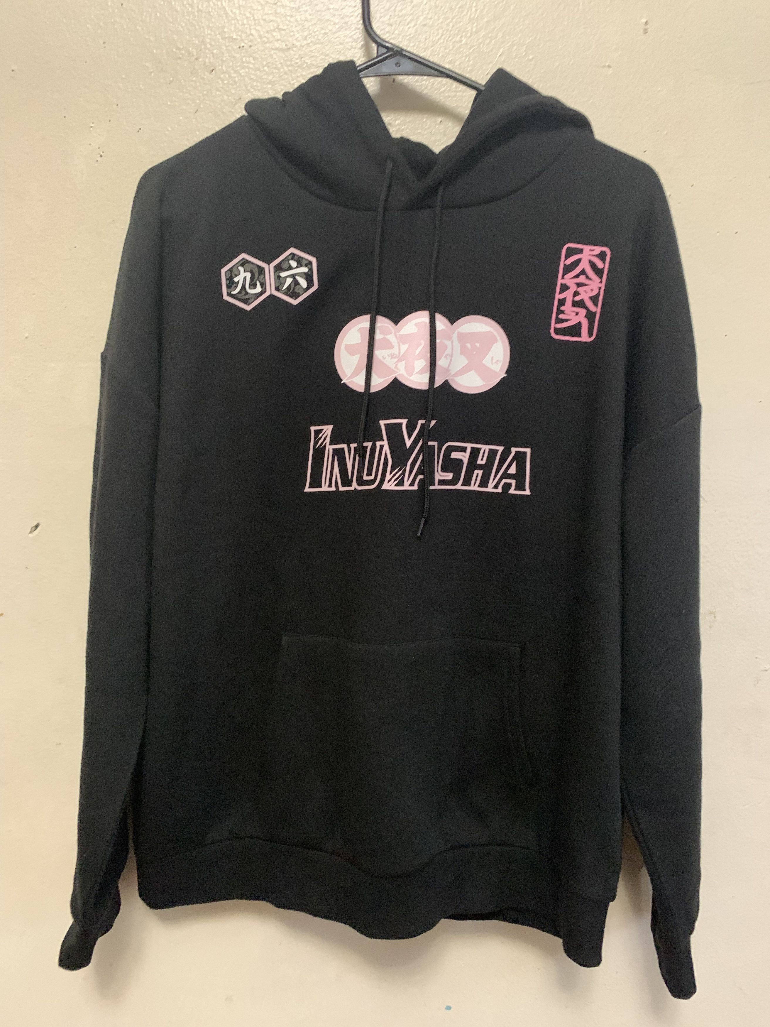 Anime INUYASHA Graphic Print Hoodie ⊛ BLACK/PINK ⊛ Brand New Size US M / EU 48-50 / 2 - 4 Thumbnail