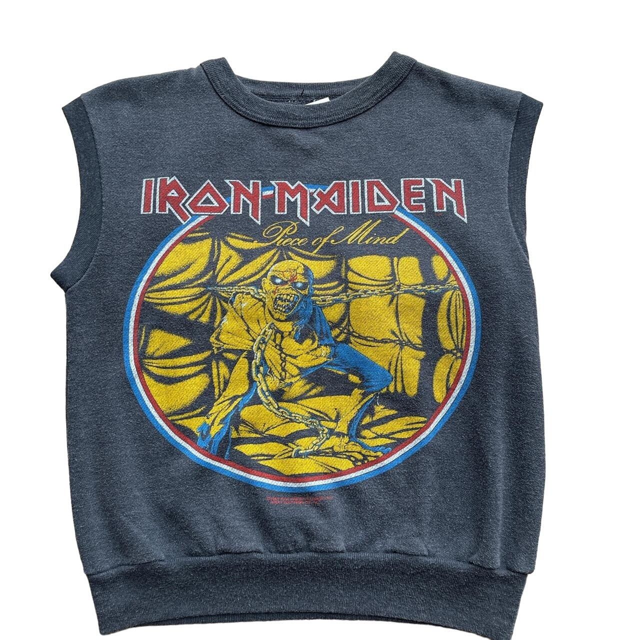 Vintage Vintage 1983 Iron Maiden Piece Of Mind Sleeveless Rock Tee Size US S / EU 44-46 / 1 - 1 Thumbnail