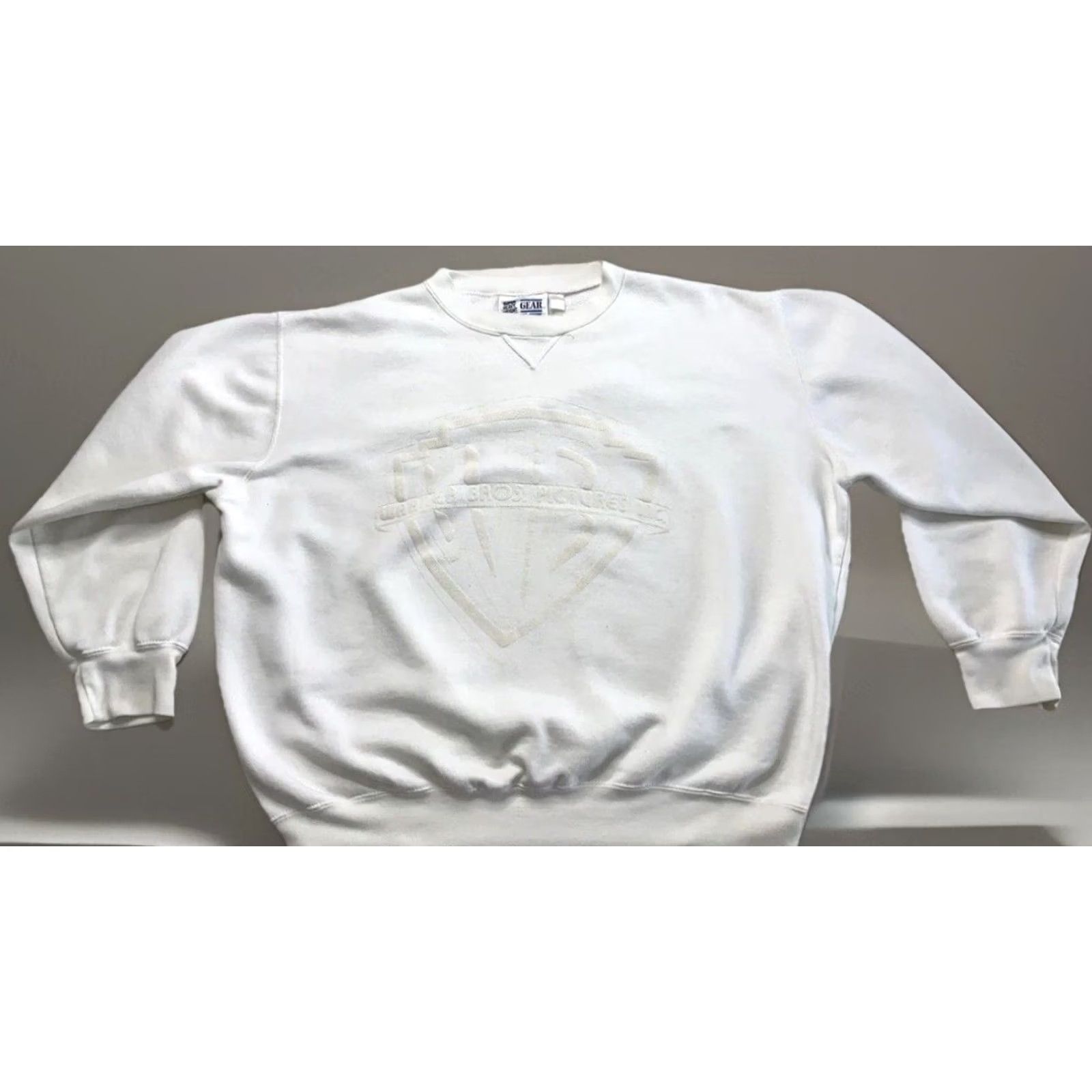 Vintage VINTAGE Warner Bros Gear For Sports 90s Crew Neck Sweatshirt Mens XL Ivory Graphic Print Pullover Sweatshirt Size US XL / EU 56 / 4 - 3 Thumbnail