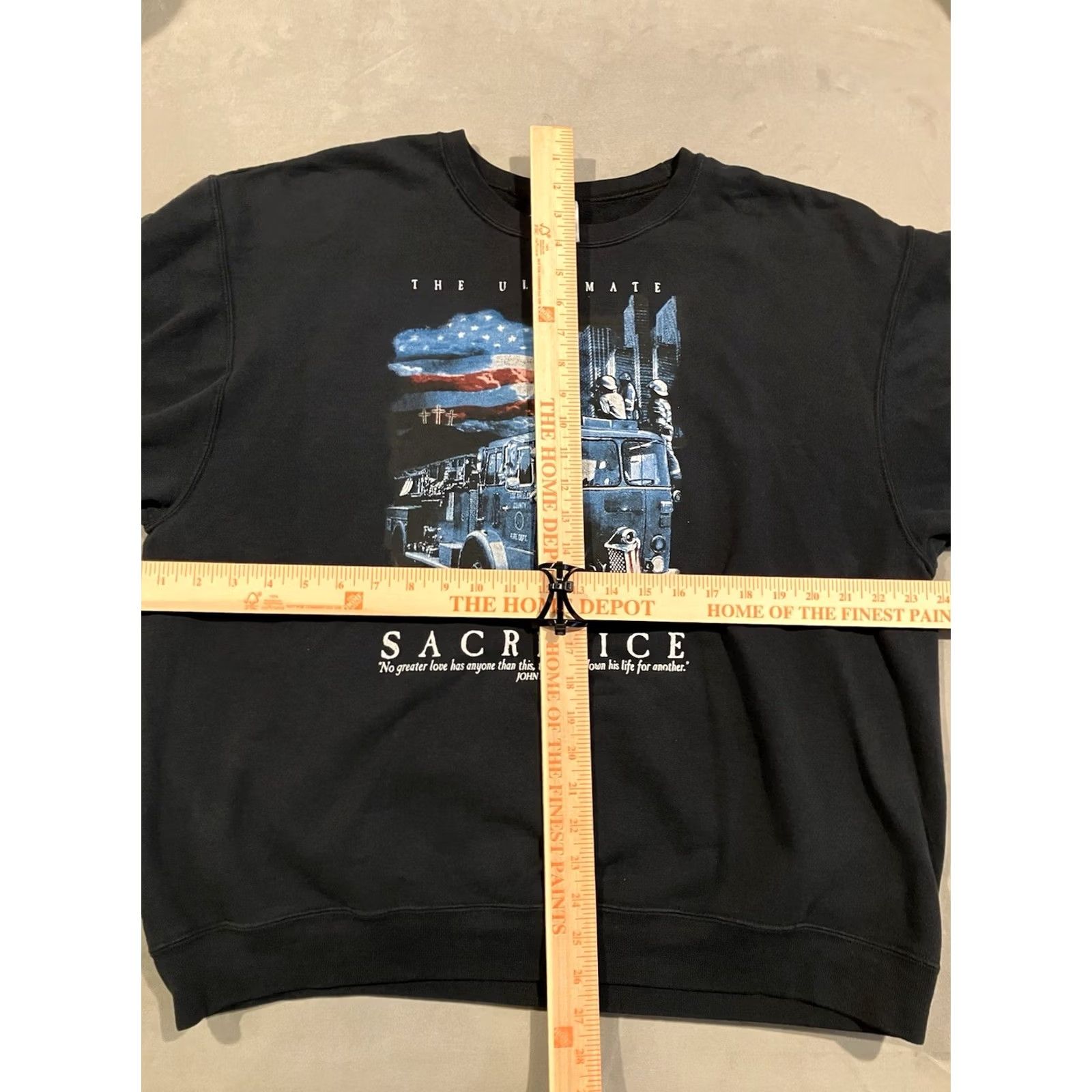 Jerzees VINTAGE Jerzees THE ULTIMATE SACRIFICE 9/11 Memorial Sweatshirt XL Men Size US XL / EU 56 / 4 - 3 Thumbnail