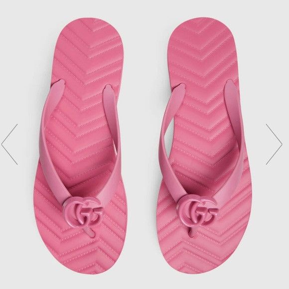 image of Gucci Chevron Sandals in Pink, Women's (Size 4)