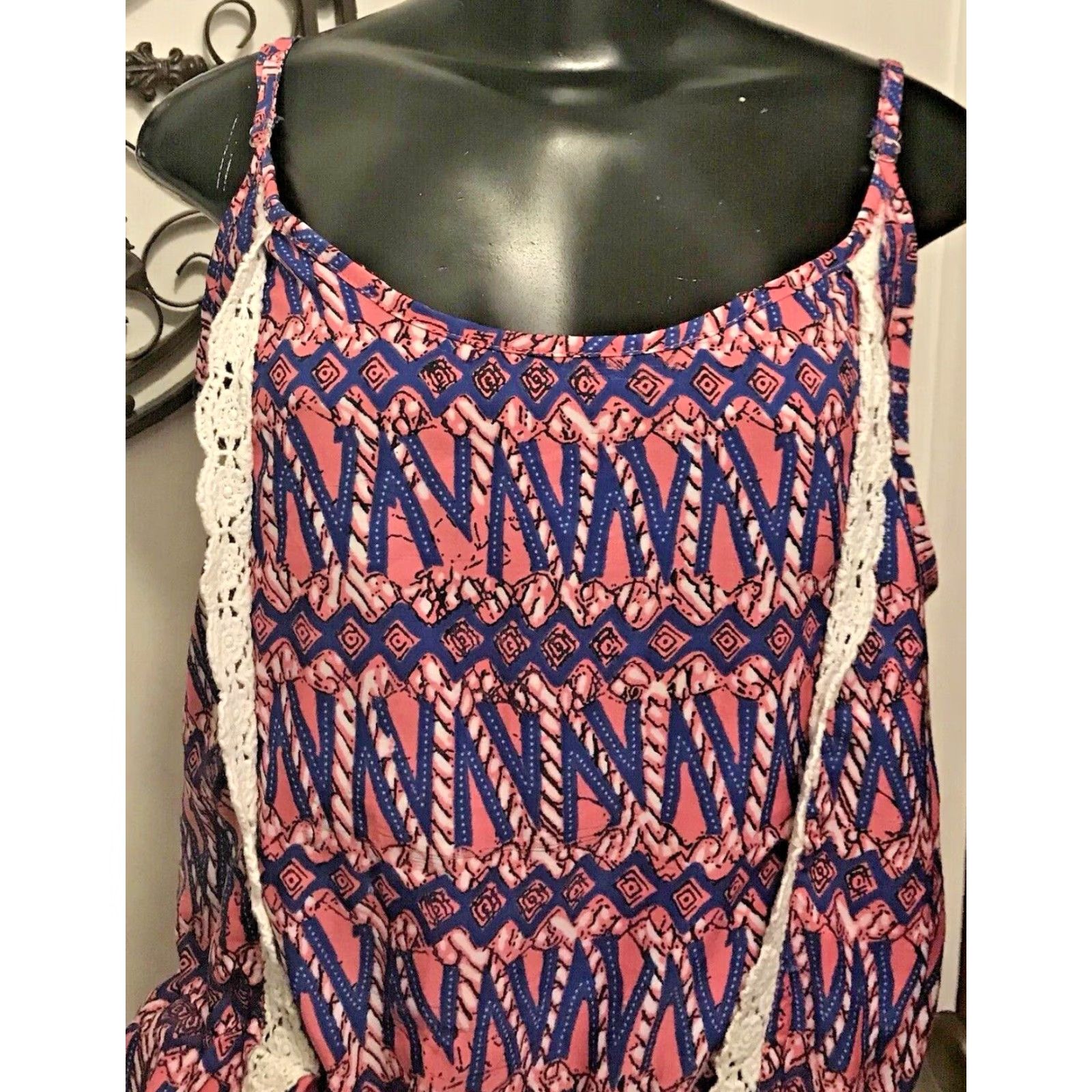 X-LARGE VINTAGE X-Large Harmony & Havoc Pink & Purple Adjustable Spaghetti Strap Romper Size 40" / US 18 - 4 Thumbnail