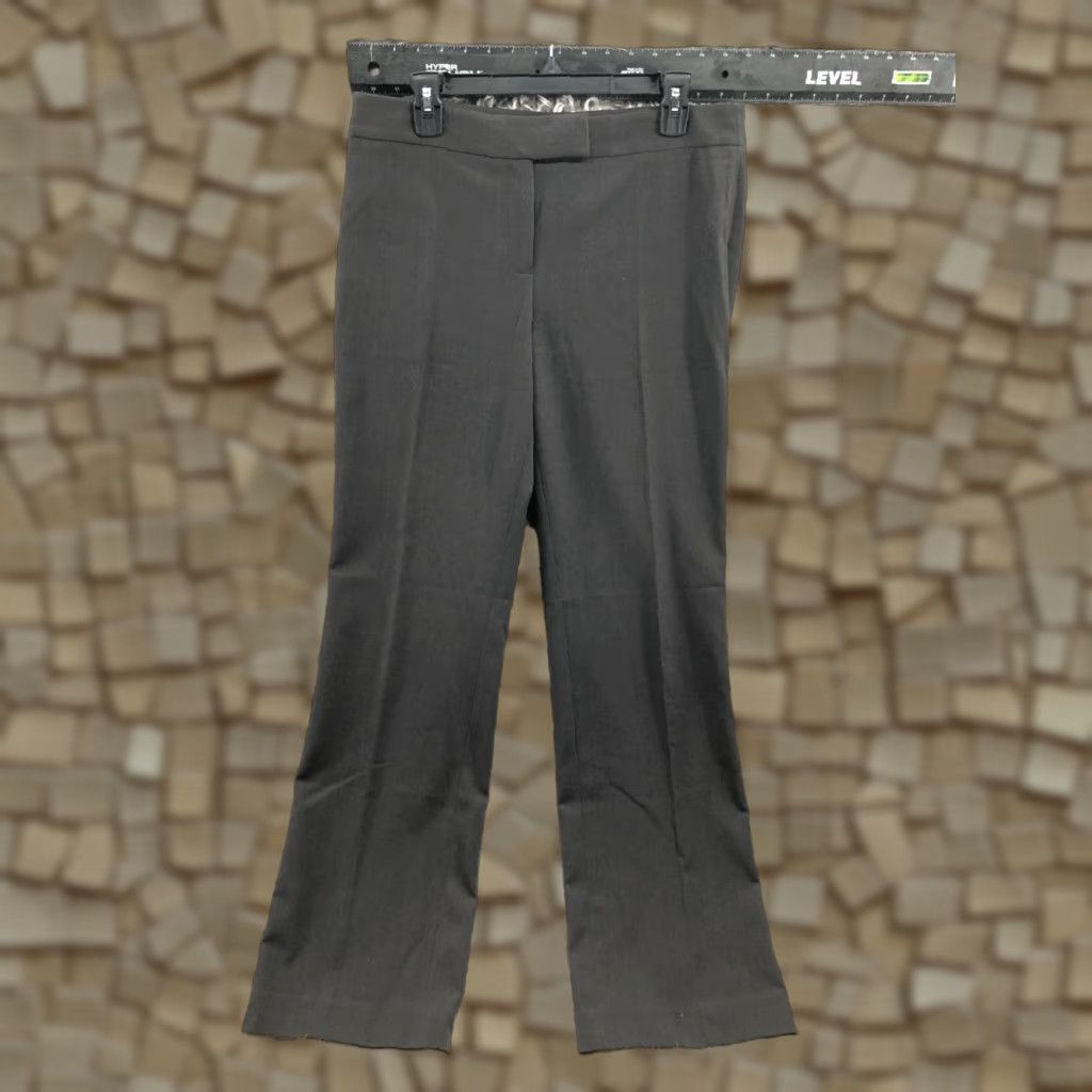 Anne Klein Anne Klein Gray Dress Pants Size 8 Womens Knit Flat Front Elastic Waist Pockets Straight Leg Modern Classic Size 30" / US 8 / IT 44 - 1 Thumbnail