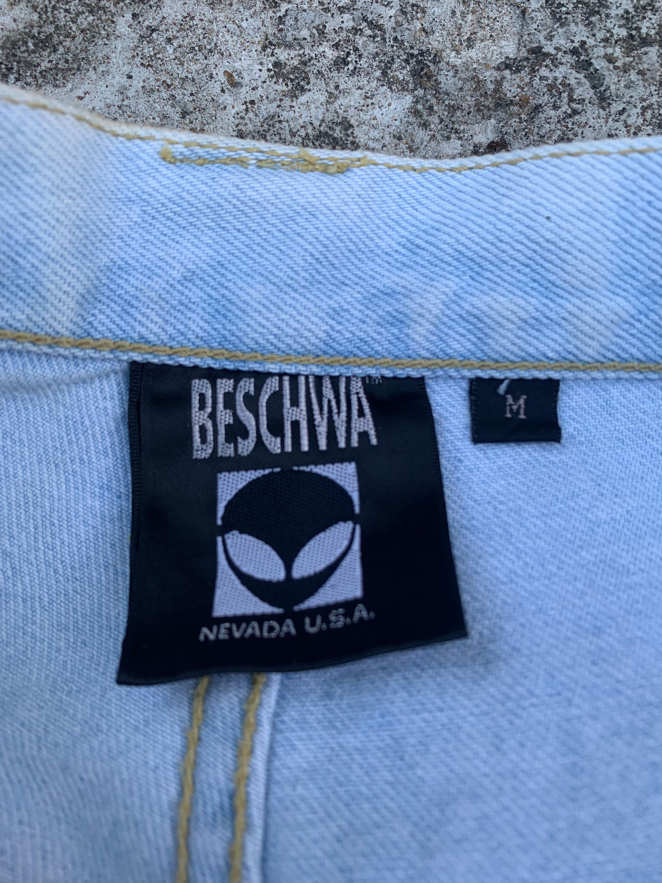 Alien Workshop × Vintage VTG 00s Beschwa Baggy denim shorts pants Size US 32 / EU 48 - 6 Thumbnail