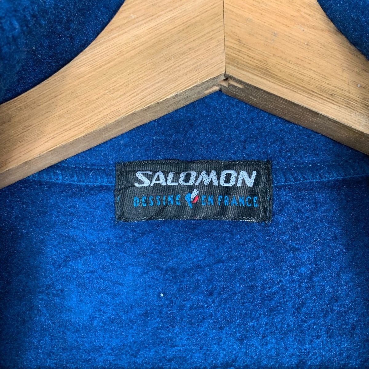 SALOMON Half Zip Pullover Blue Fleece #1360-C61