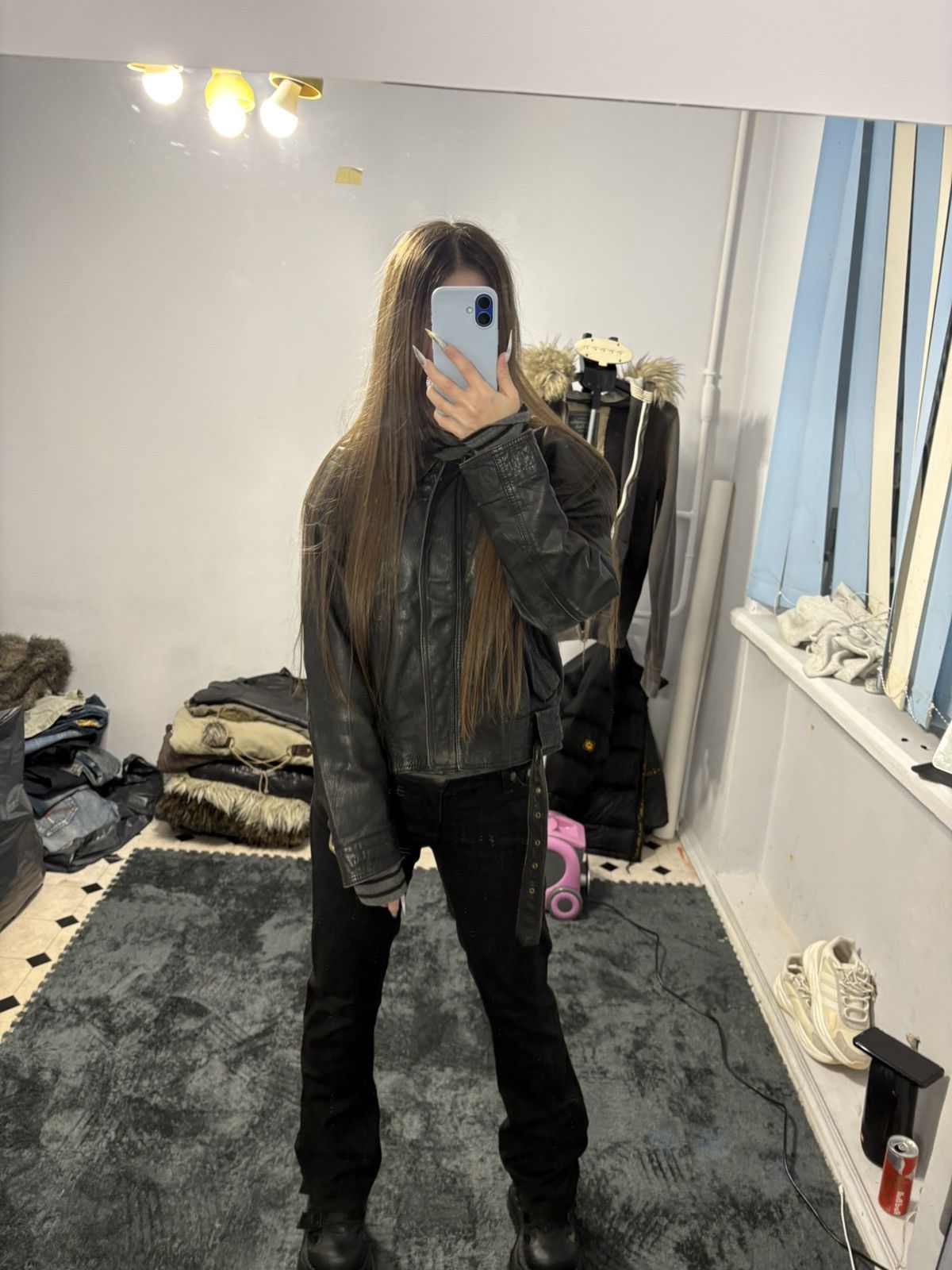 Vintage Cropped Leather Jacket