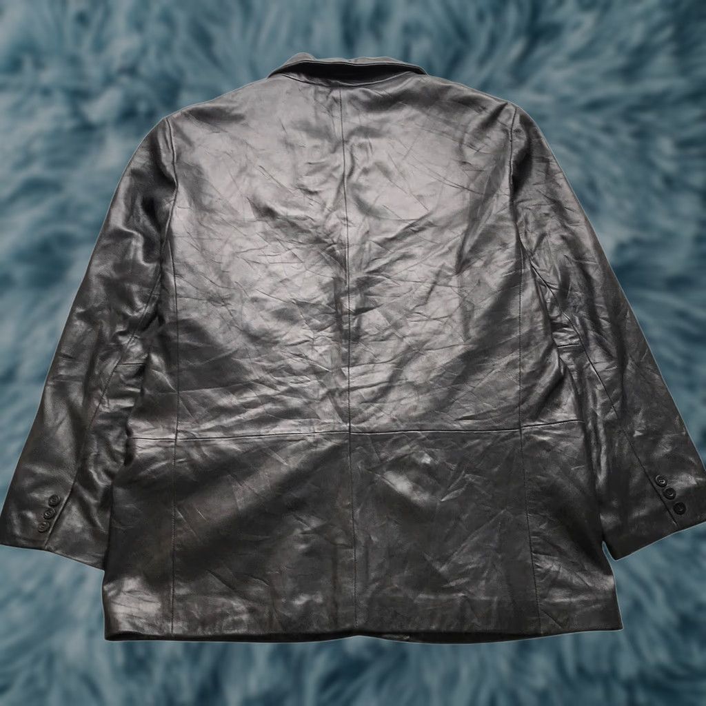 Liz Claiborne Claiborne Outerwear Lambskin Leather Coat Jacket Womens 1X Black Button Front Overcoat Long Sleeve Pockets Lined Mid-Length Wool? (Note: Multi-term) Size XL / US 12-14 / IT 48-50 - 1 Thumbnail