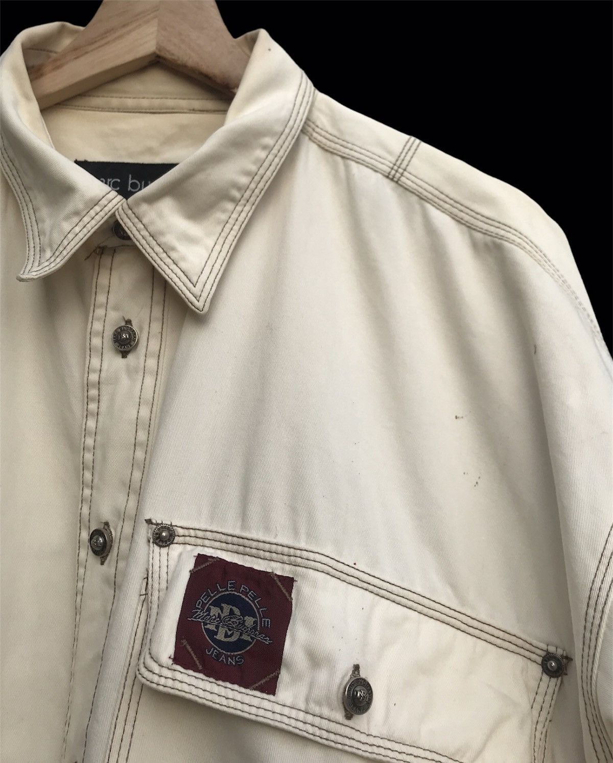 Marc Buchanan × Pelle Pelle × Vintage Vintage Pelle Pelle Sport USA by Marc Buchanan Thick Shirt Size US L / EU 52-54 / 3 - 4 Thumbnail