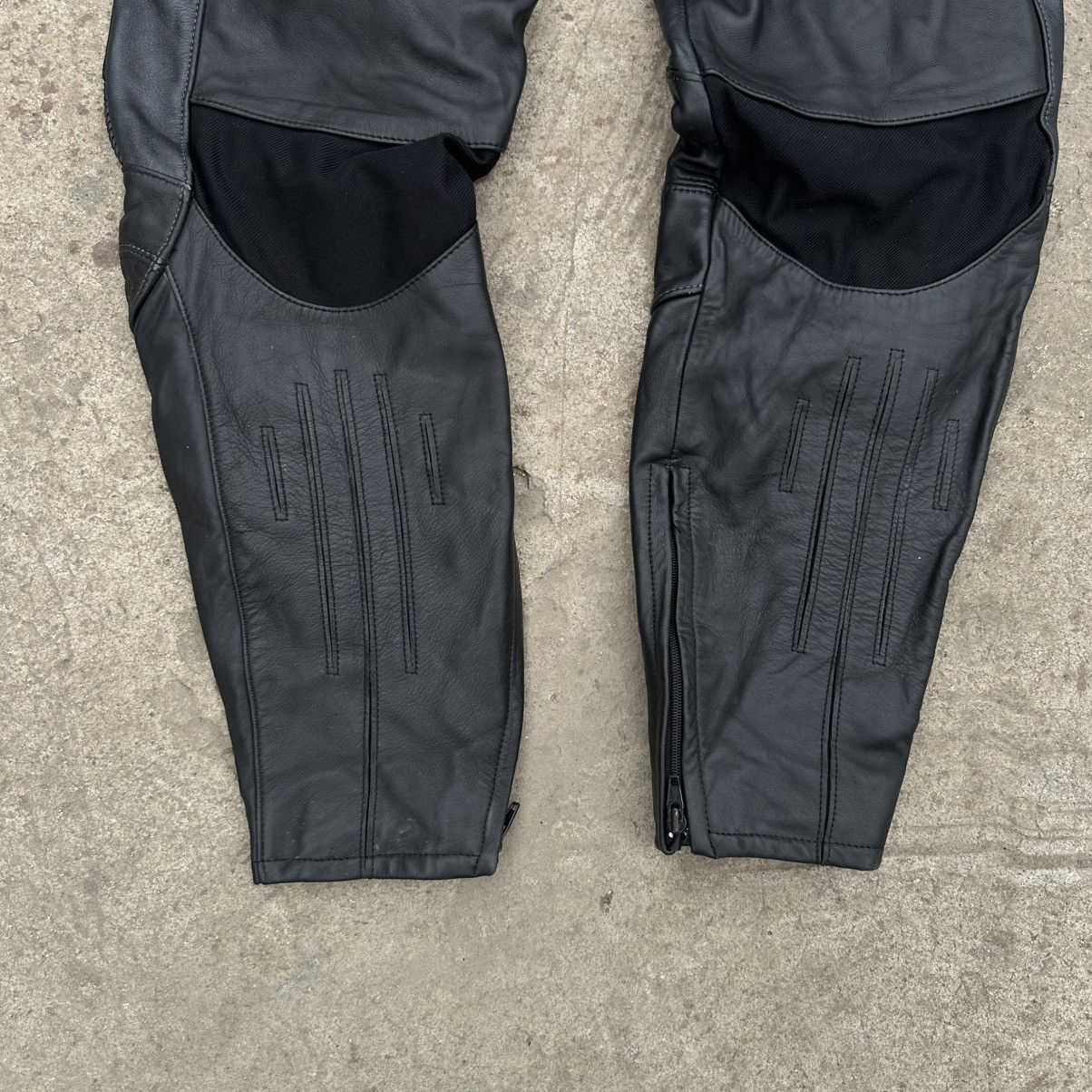 Genuine Leather × Japanese Brand Vintage Japanese Style Moto Leather Pants Crazy Fit Y2K Size US 30 / EU 46 - 11 Thumbnail