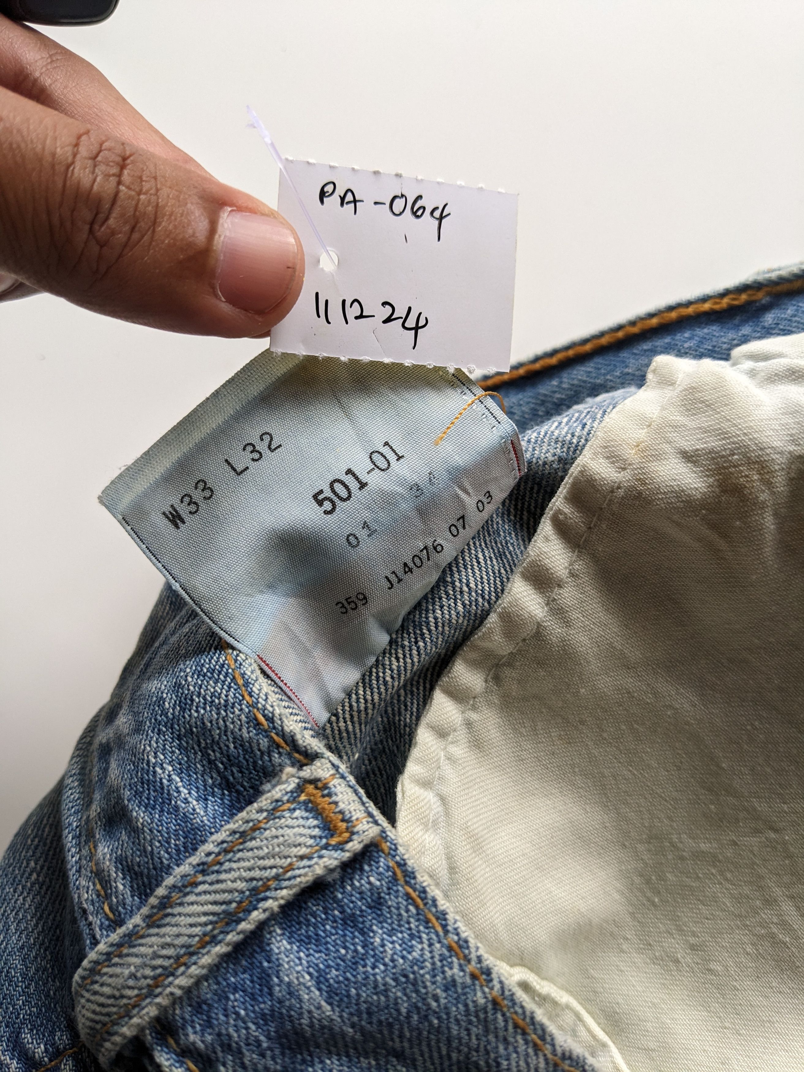 Levi's × Vintage Vintage Levi's 501 distressed patchwork jeans Size US 32 / EU 48 - 10 Thumbnail