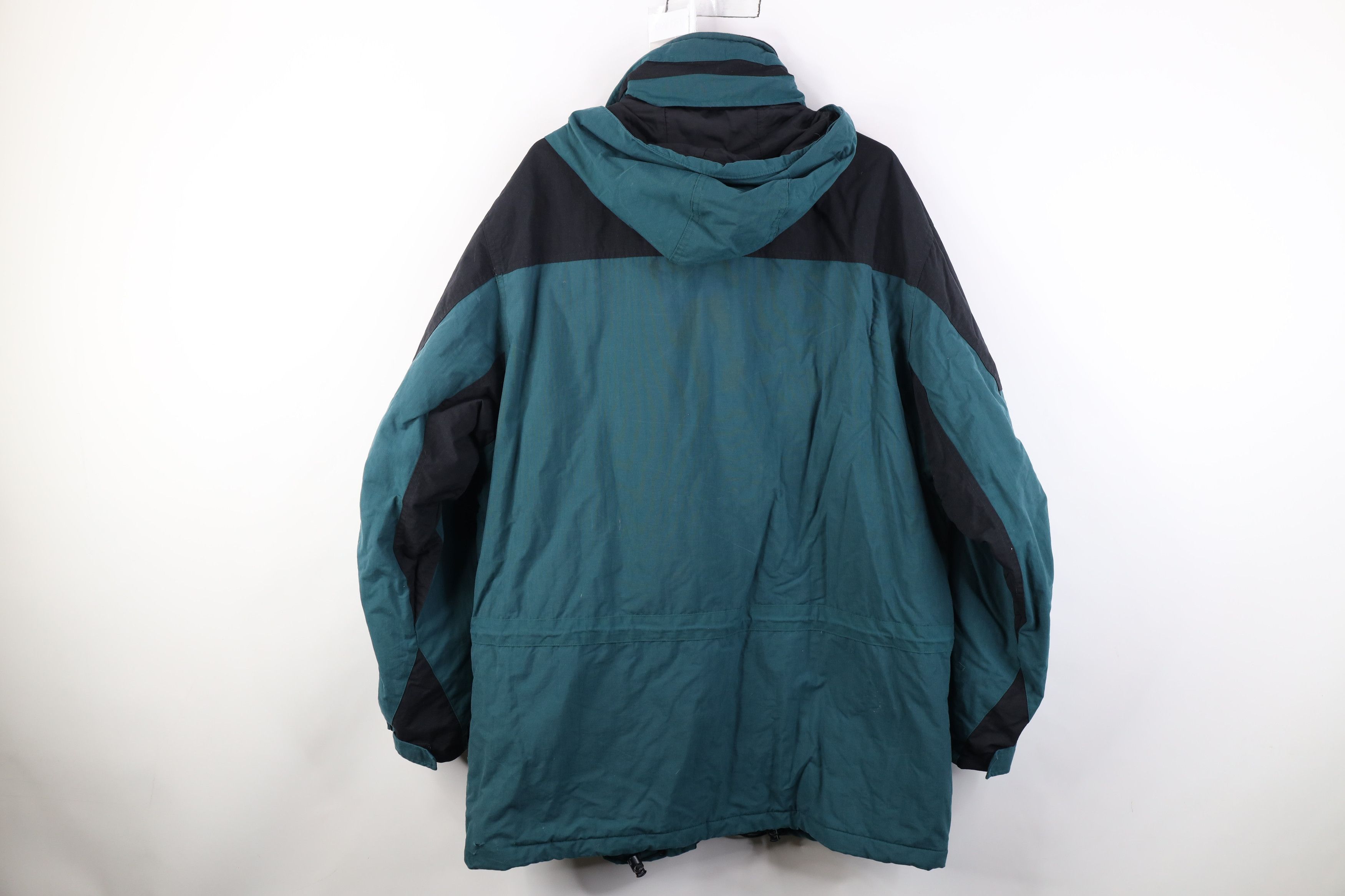 L.L. Bean Vintage 90s LL Bean Block Hooded Puffer Parka Jacket Green Size US L / EU 52-54 / 3 - 13 Thumbnail