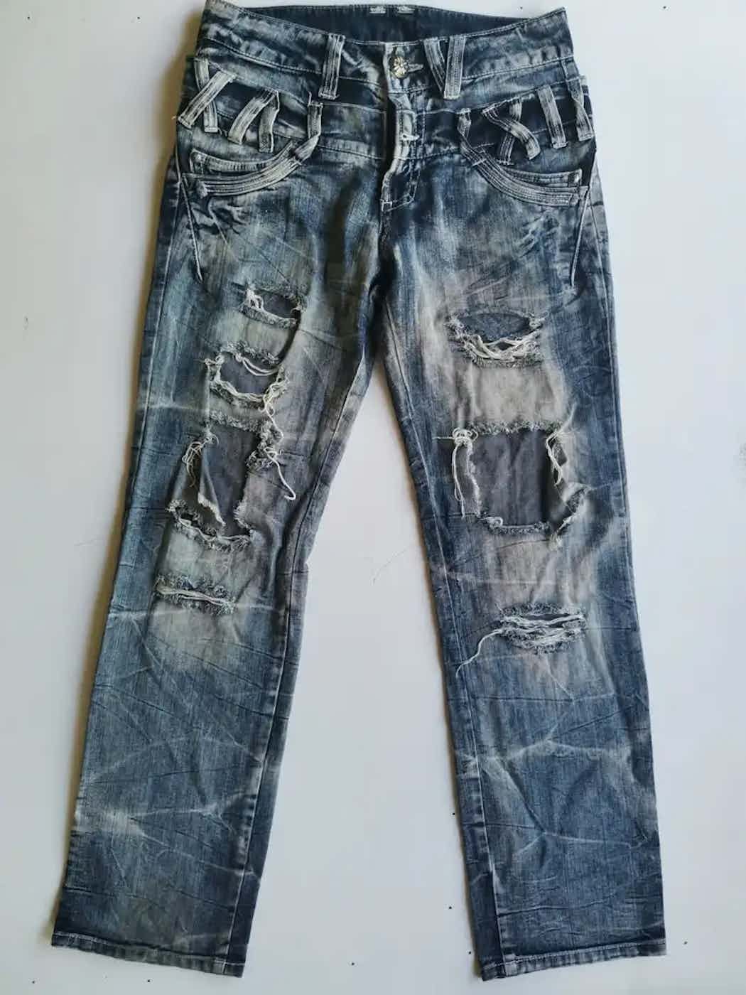 Vintage Very Rare Style Design Jeans Pants Size US 31 - 1 Thumbnail