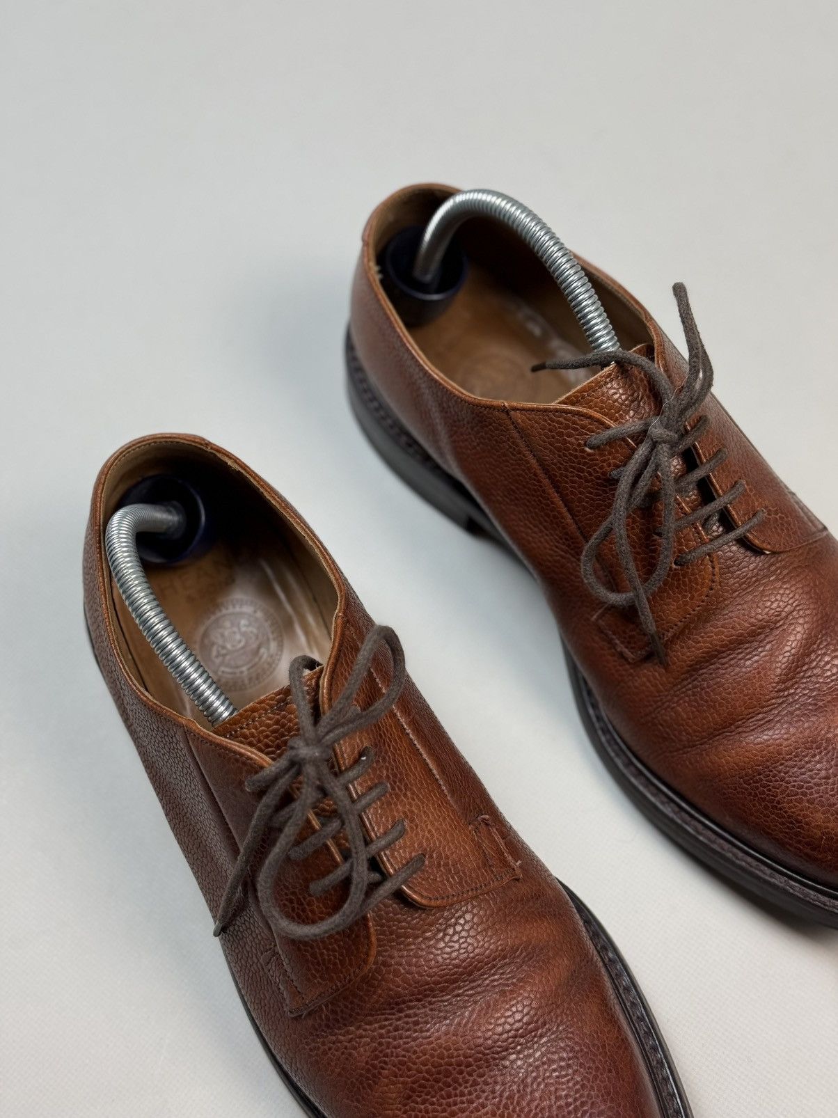 Other Joseph Cheaney Deal Mahogany Grain Leather Derby Shoes Size US 11 / EU 44 - 3 Thumbnail