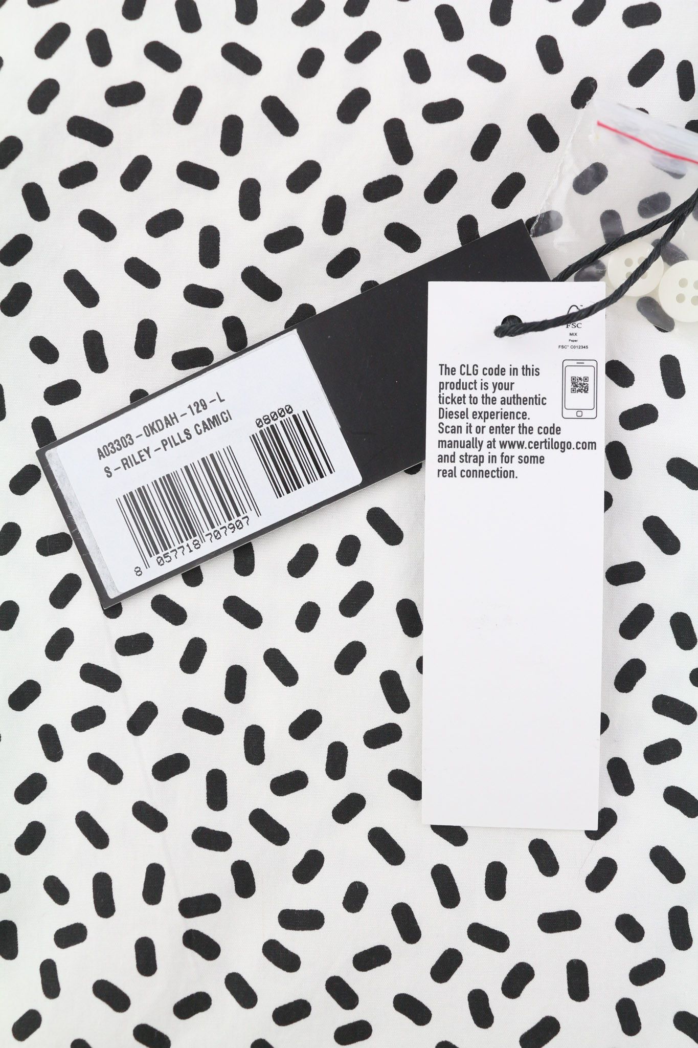 Diesel S-RILEY-PILLS L Patterned Spread Light 40520 Size US L / EU 52-54 / 3 - 5 Thumbnail