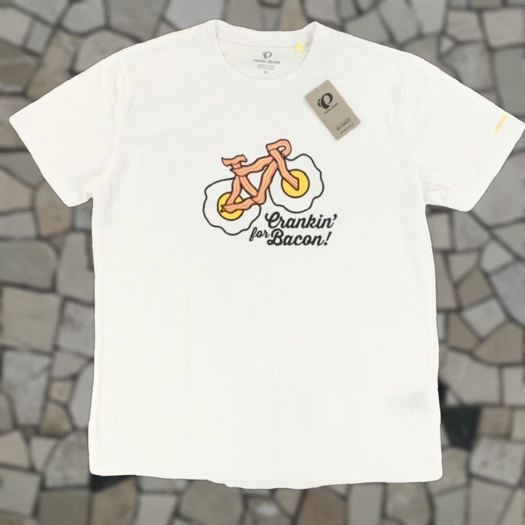 PEARL iZUMi Pearl Izumi Crankin Bacon Solid T-Shirt White Men's XL Shirt Mens XL White Pear Izumi Crankin Bacon Shirt White XL Size US XL / EU 56 / 4 - 1 Thumbnail