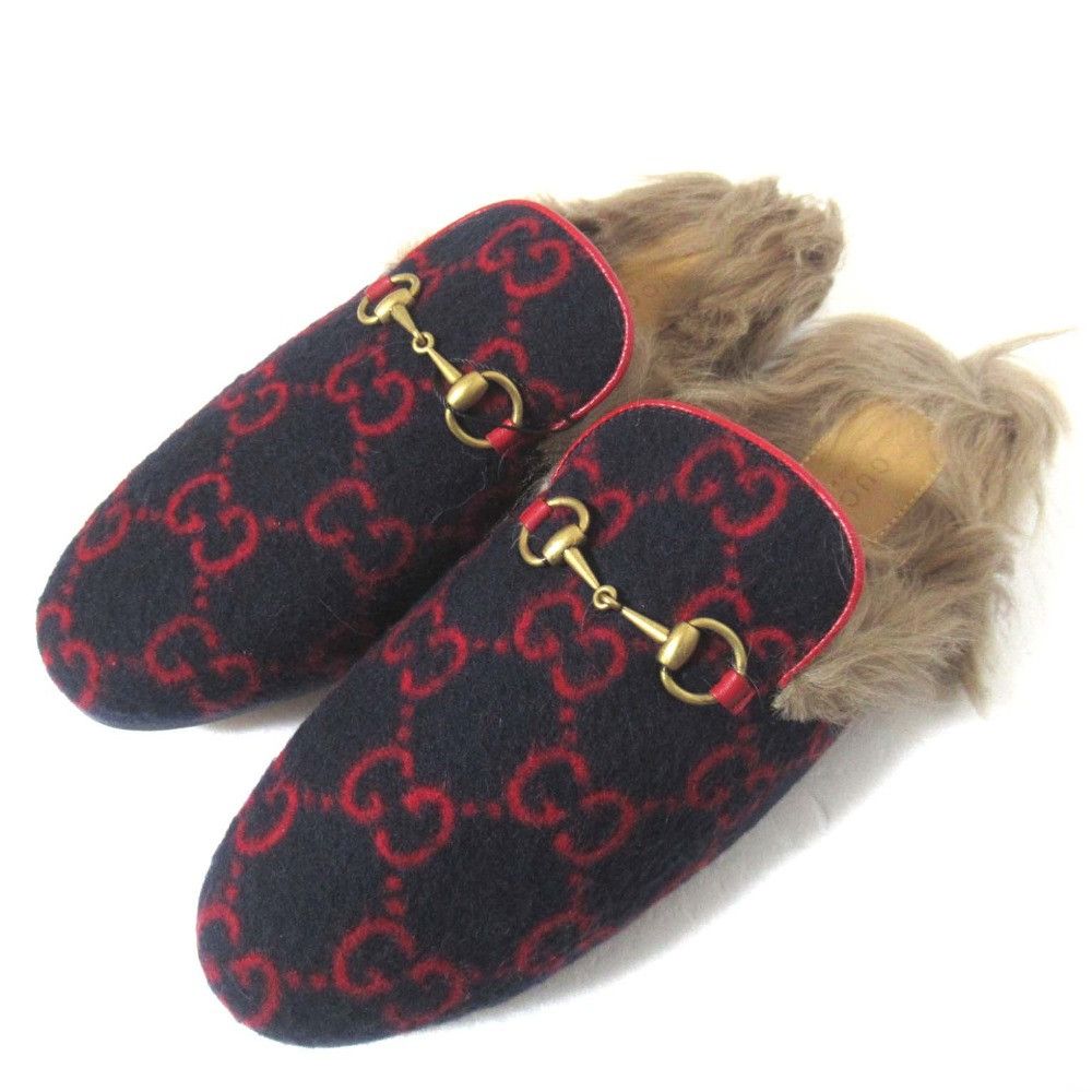 Gucci Gucci Gucci Princetown GG Canvas Slippers Textile Shoes DUTY FREE for USA Size ONE SIZE - 1 Thumbnail