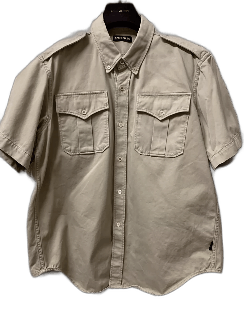Balenciaga Balenciaga Men's Short Sleeve Casual Shirt Size US L / EU 52-54 / 3 - 1 Thumbnail