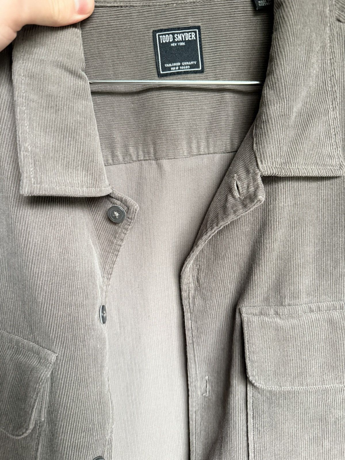 Todd Snyder Todd Snyder Grey Corduroy Overshirt — Tailored Quality Size US L / EU 52-54 / 3 - 3 Thumbnail