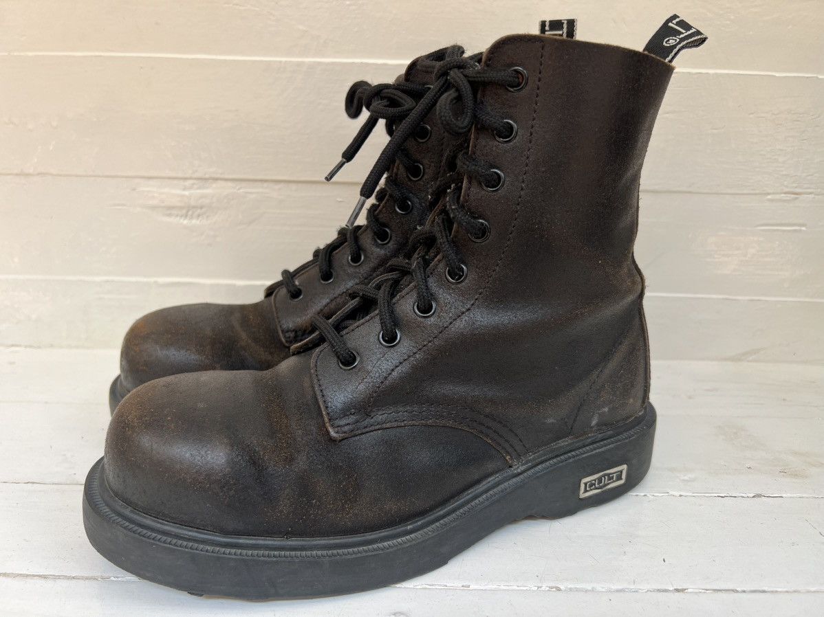 Other Cult lace-up biker boots with steel toe Size US 5.5 / EU 38 - 1 Thumbnail