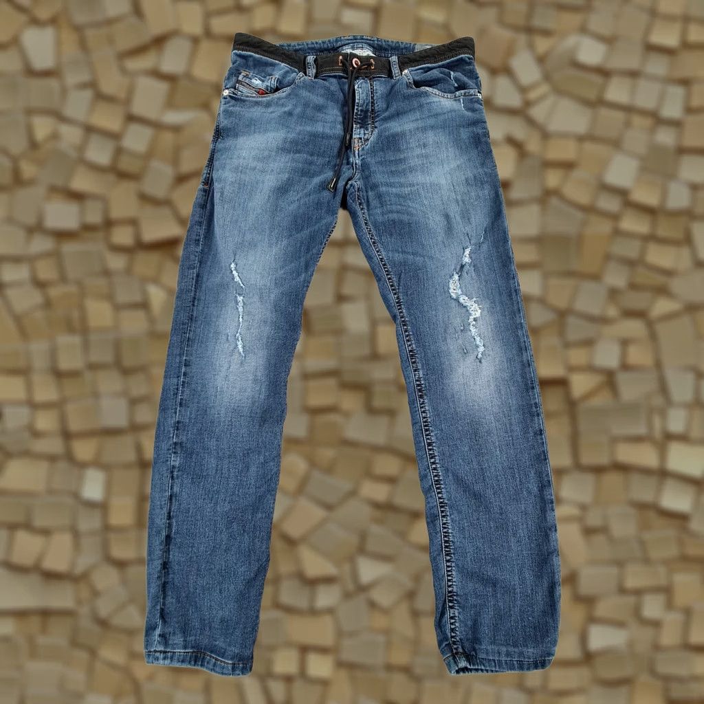 Diesel Diesel Jeans Slim Distressed Denim Blue W34 L30 THommer CB-NE Zip Fly Stretch 5-Pocket Mens Regular Size US 34 / EU 50 - 1 Thumbnail