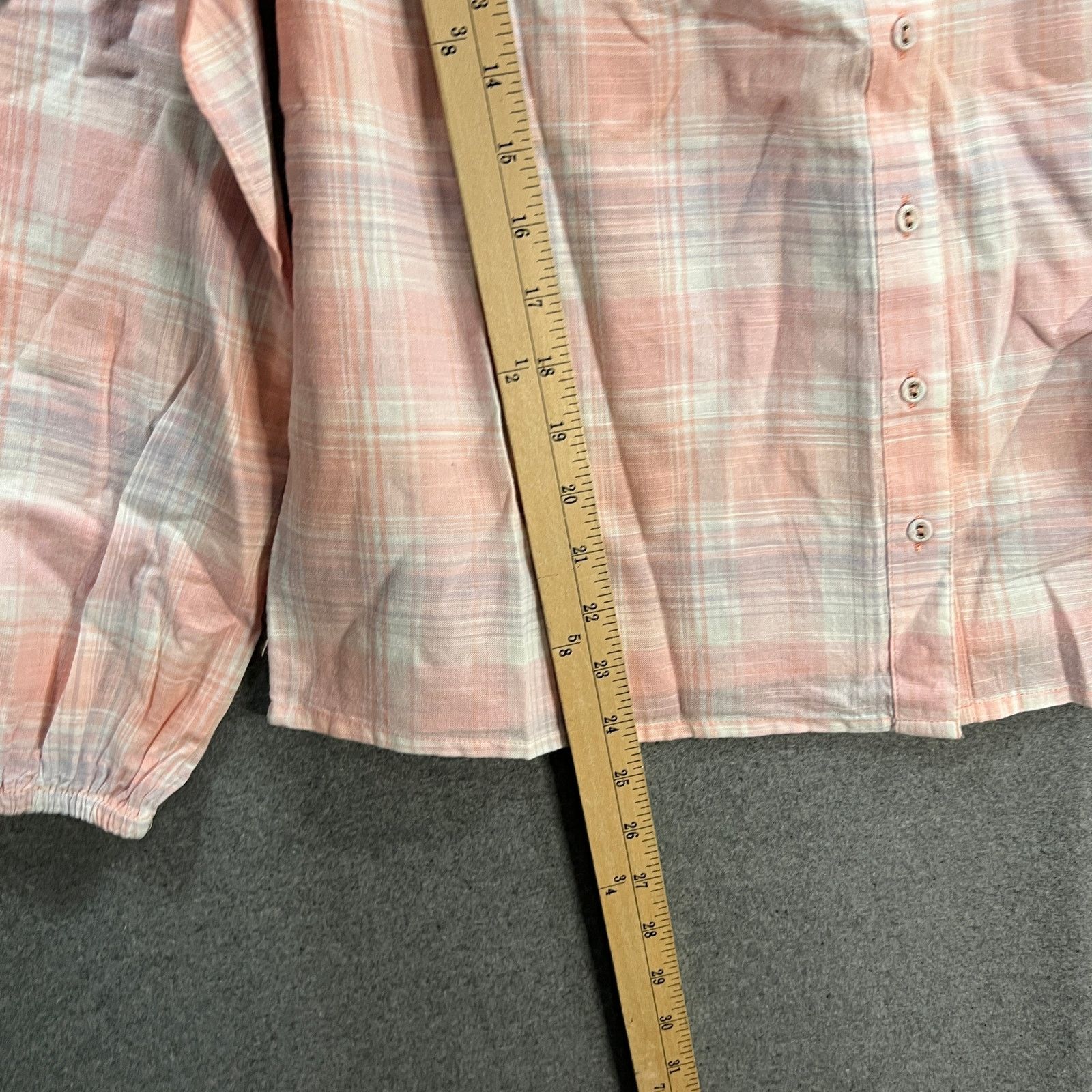 Other Candace Cameron Bure Plaid Y-Neck Shirt Rose Quartz, X-Small Size XS / US 0-2 / IT 36-38 - 6 Thumbnail