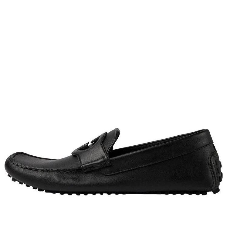 Gucci o1s1wg111025 Interlocking G Driver Shoes in Black Size US 7 / EU 40 - 1 Thumbnail