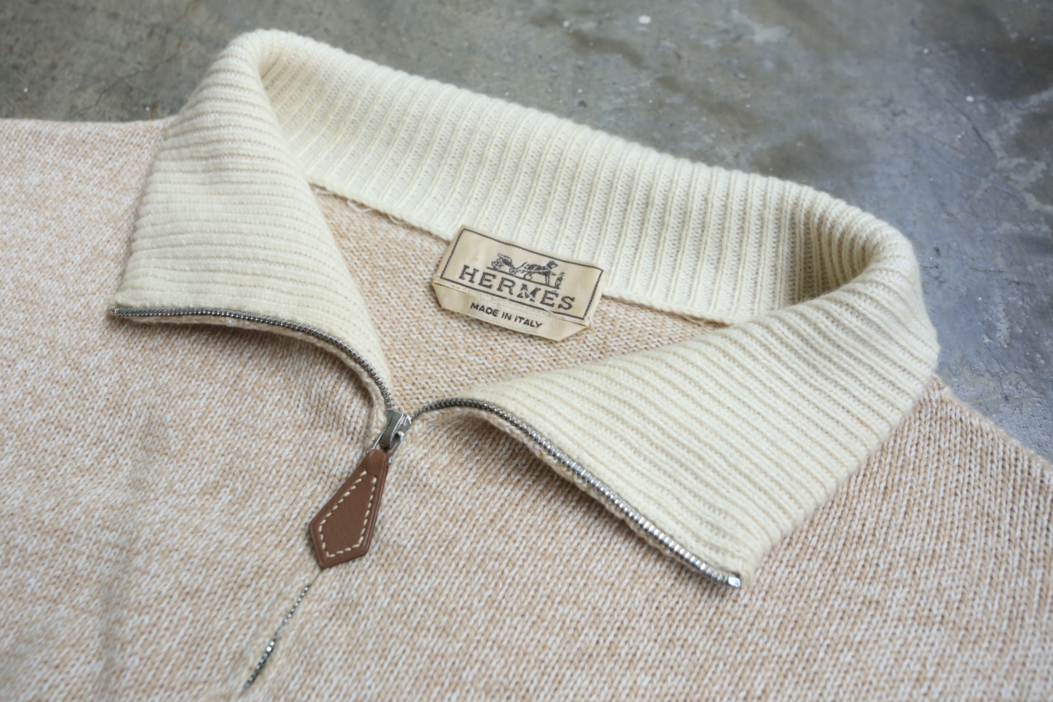 Hermes Hermes - Quarter-Zip Knit Sweater Size US L / EU 52-54 / 3 - 8 Thumbnail