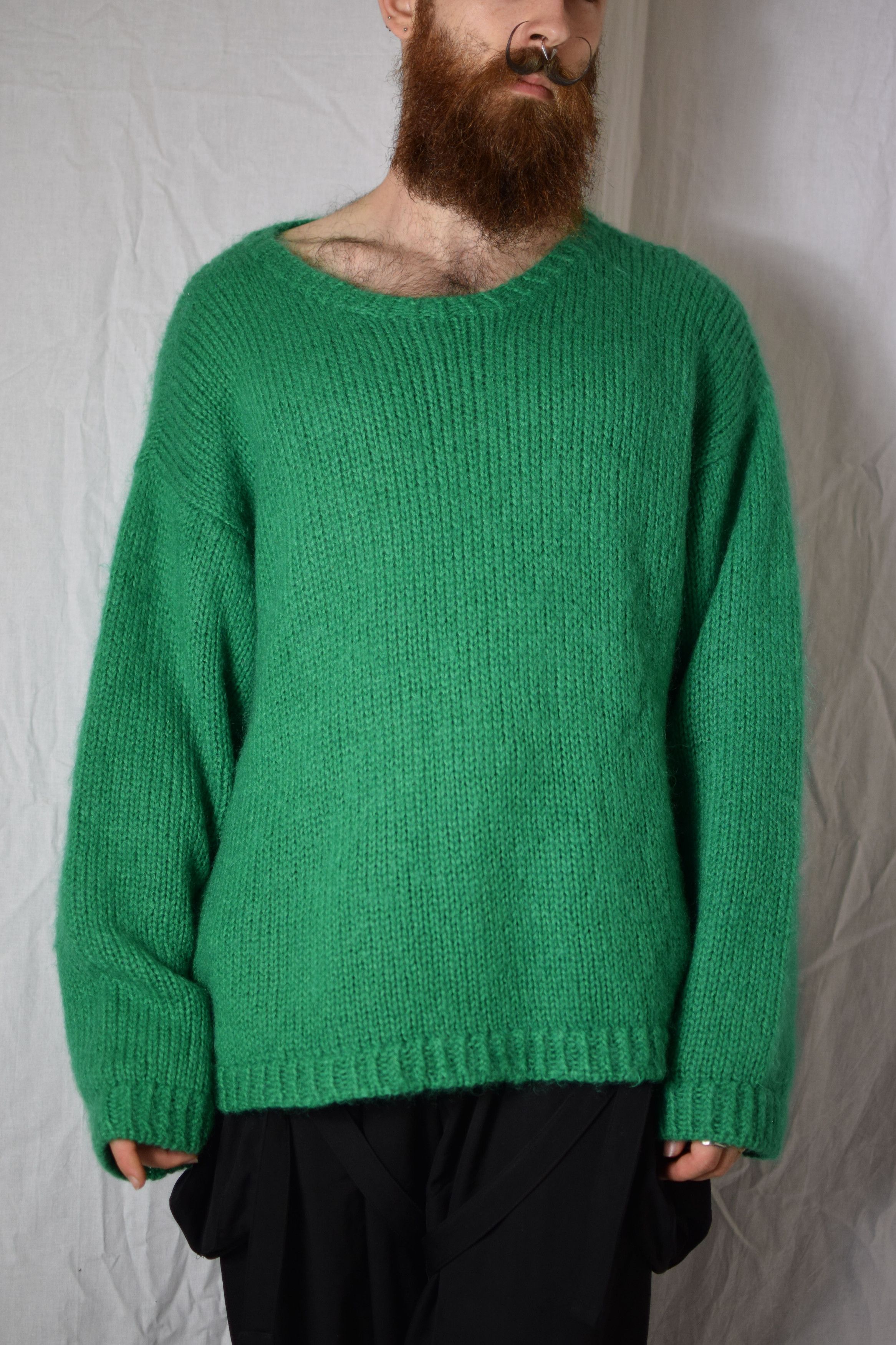 Yohji Yamamoto YYPH Archive Green Mohair Knit Size US L / EU 52-54 / 3 - 4 Thumbnail