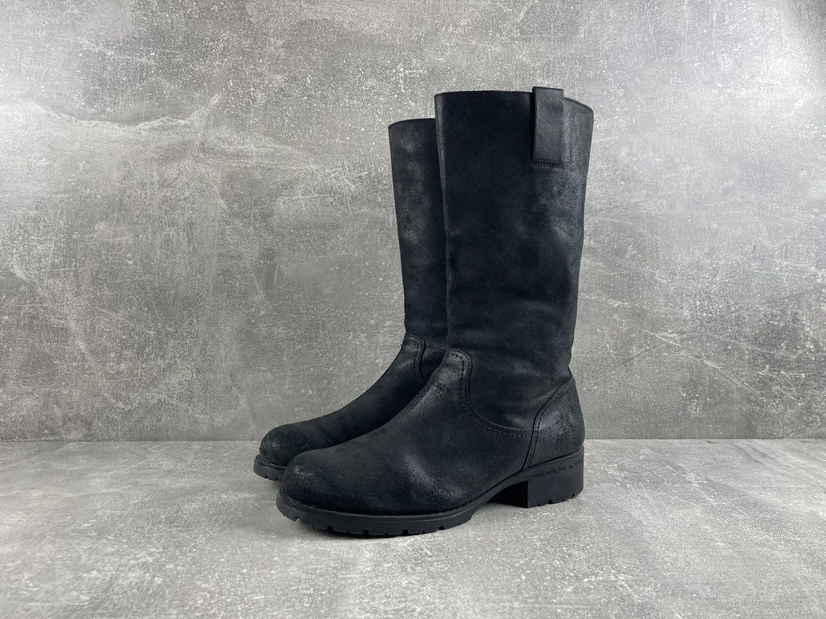 Genuine Leather Wonders Matte Black Genuine Suede Mid Calf Boots Size US 8 / EU 41 - 1 Thumbnail