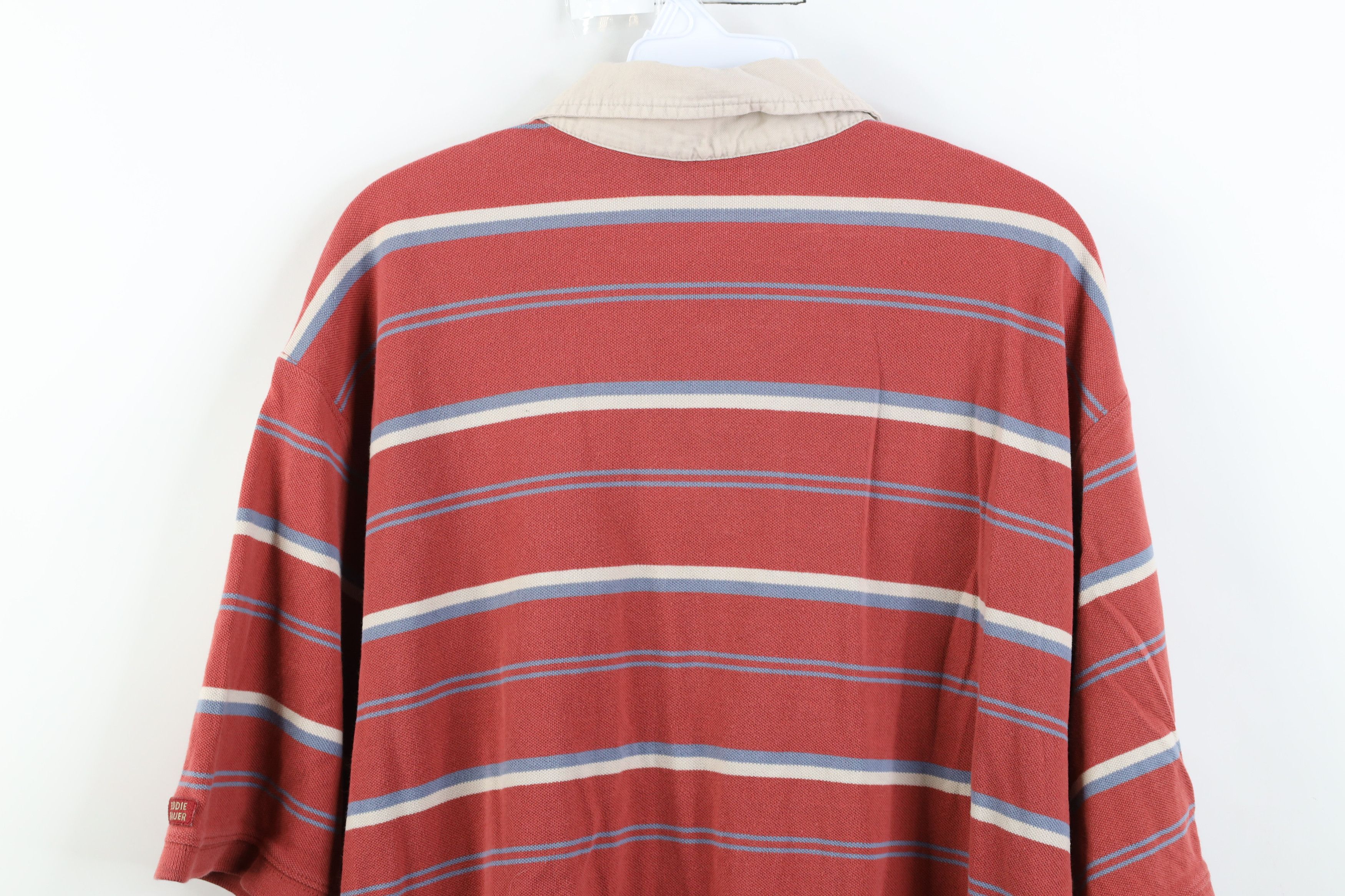 Eddie Bauer Vintage Eddie Bauer Striped Short Sleeve Rugby Polo Shirt Size US XXL / EU 58 / 5 - 14 Thumbnail