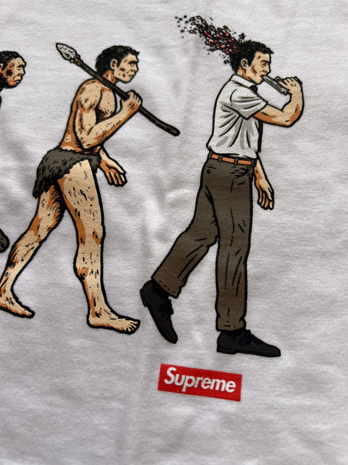 Supreme Supreme Evolution Tee White M ape human t-shirt primitive Size US M / EU 48-50 / 2 - 8 Thumbnail