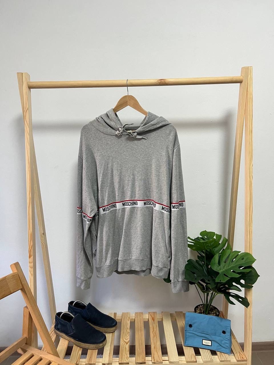 Moschino Moschino Stripes Grey Hoodie Sweatshirt XL Size US XL / EU 56 / 4 - 4 Thumbnail