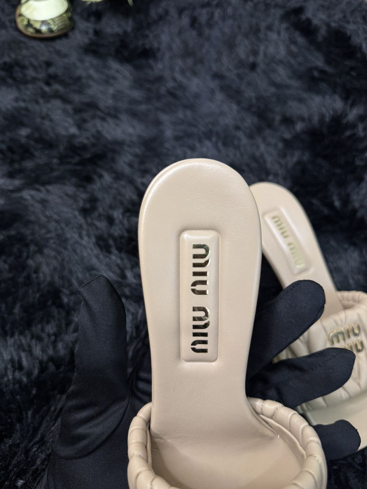 Miu Miu Miu Miu Nappa Matelassé Sandals Size US 7.5 / IT 37.5 - 4 Thumbnail