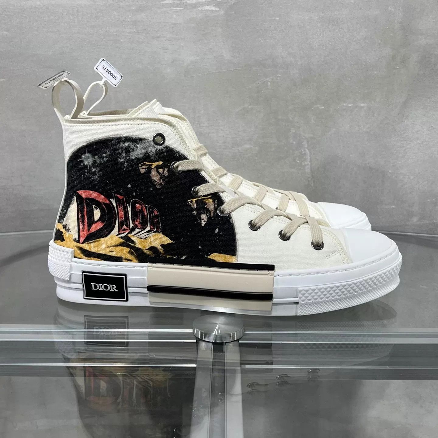 Dior Dior B23 Graffiti High Top White Sneakers 41.5 Size US 8.5 / EU 41-42 - 4 Thumbnail
