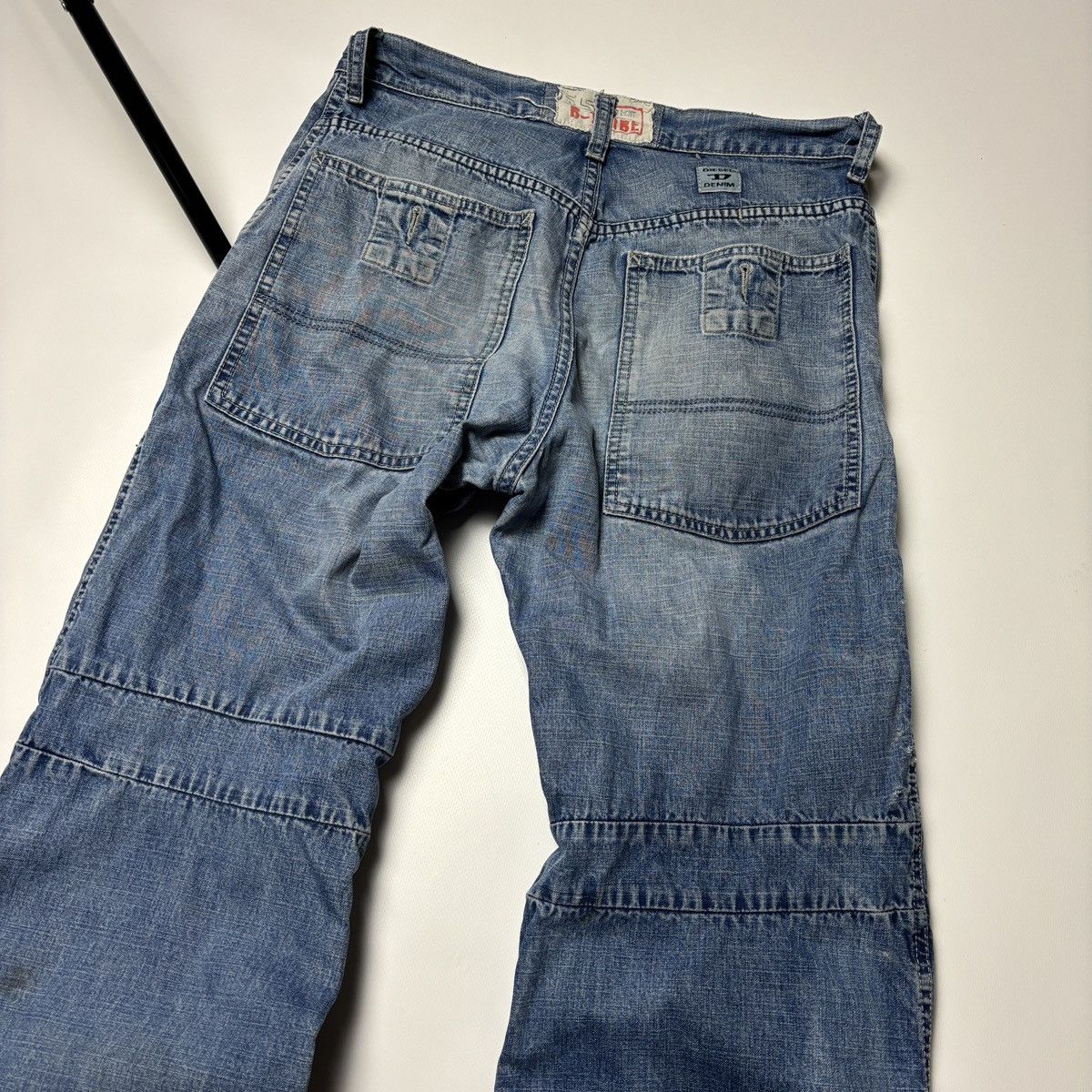 Diesel × If Six Was Nine × Japanese Brand DIESEL VINTAGE GRUNGE KNEE DISTRESSED JEANS Y2K AVANTGARDE Size US 27 - 4 Thumbnail
