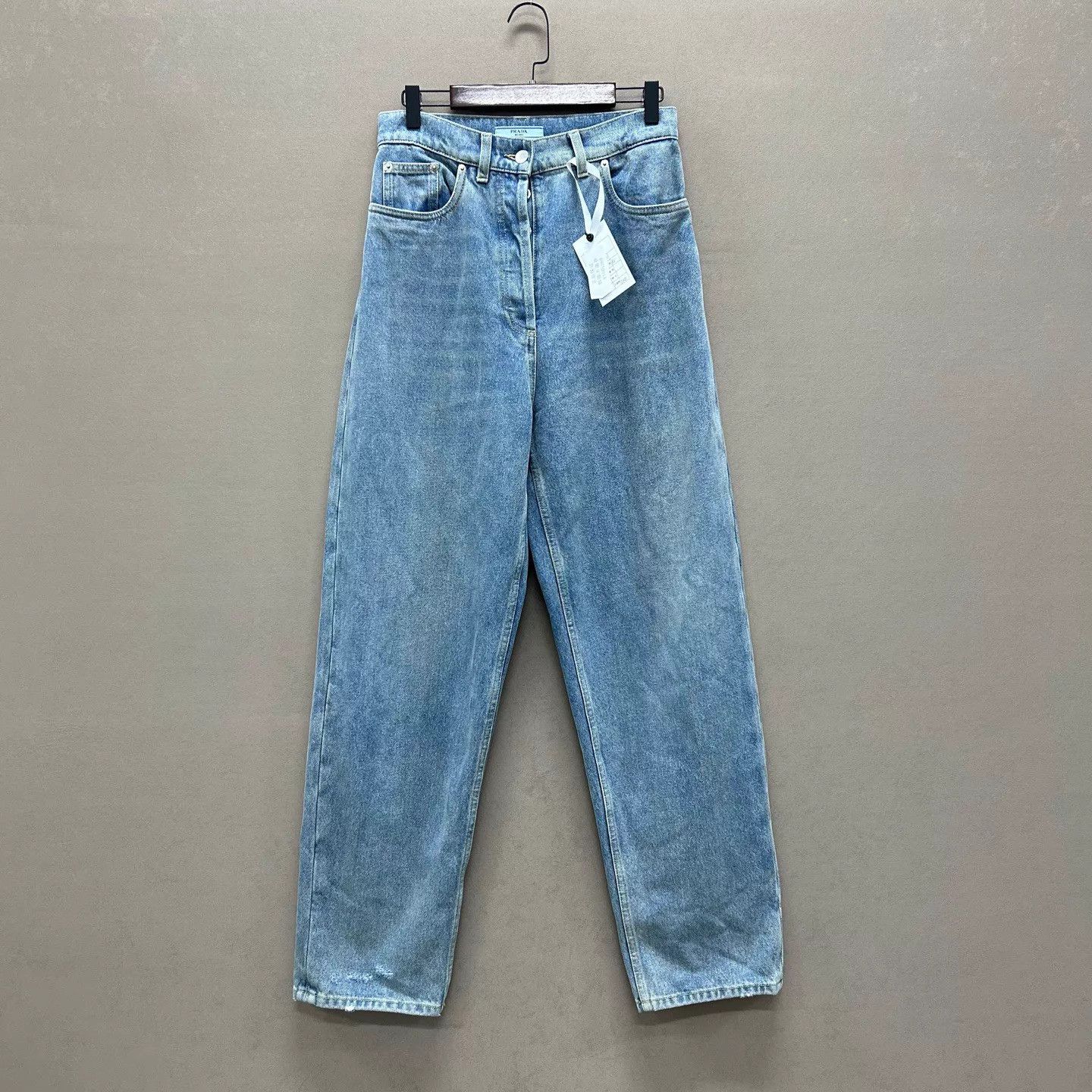 Prada Prada 99 New Light Blue Steel Tag Jeans 25 Size 25" / US 0 / IT 36 - 1 Thumbnail