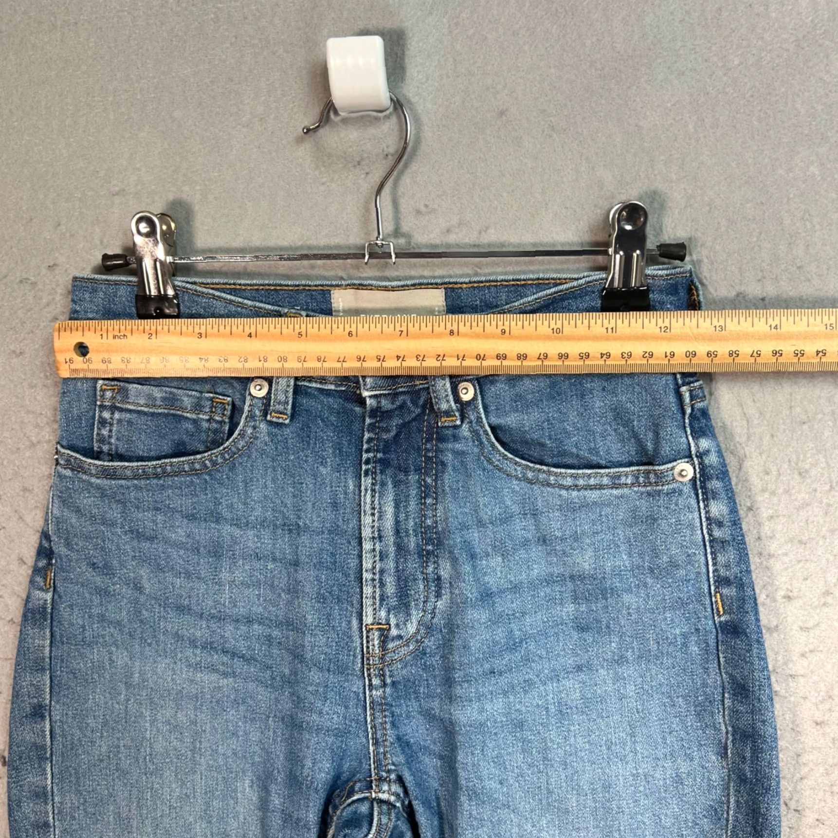 Everlane Everlane Women’s Jeans 24 Ankle High-Waisted Blue Cotton Denim 5-Pocket Regular Inseam 26" Size 24 Size 42" / US 20 - 5 Thumbnail