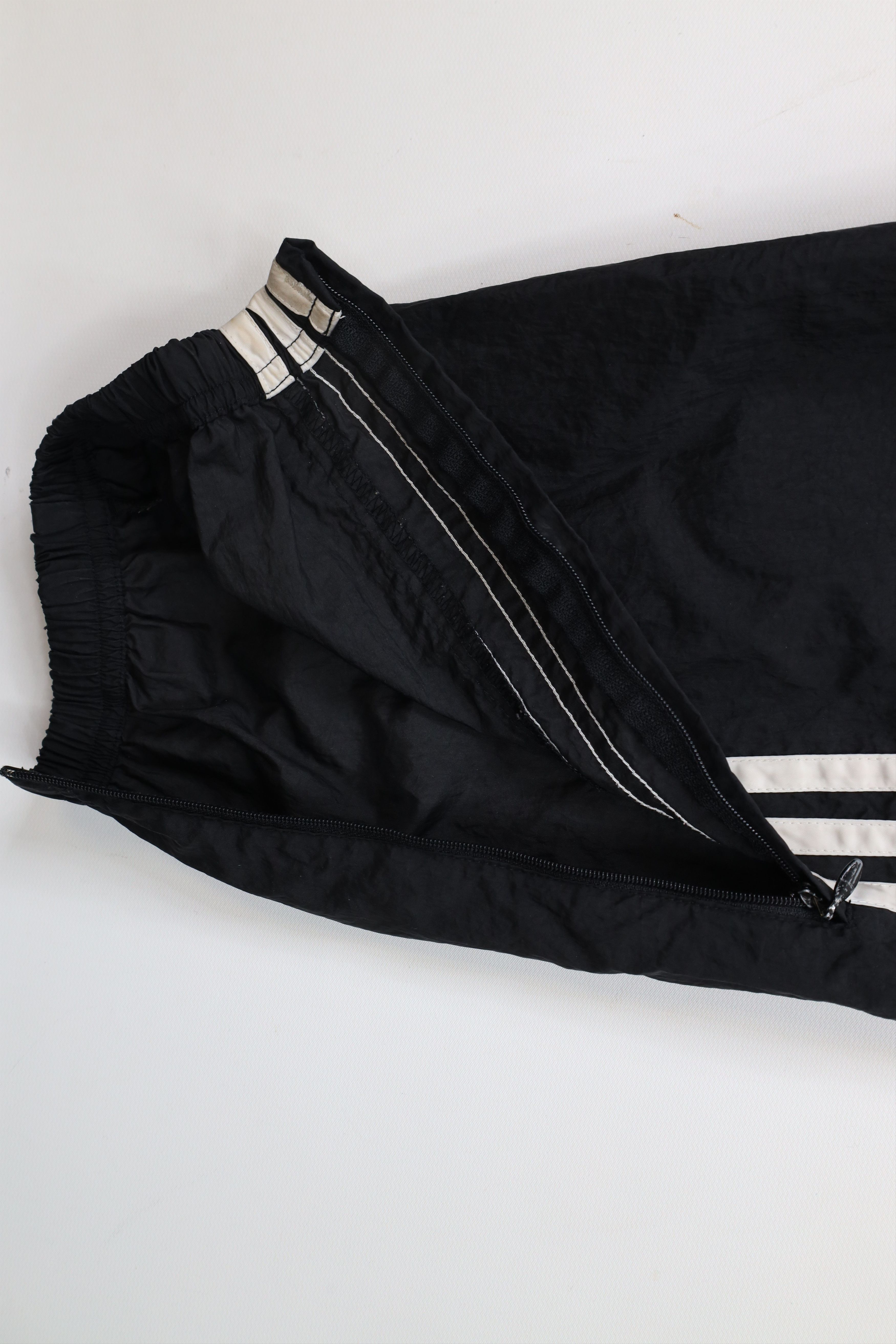 Adidas × Vintage Vintage 90s Adidas Out Striped Nylon Joggers Pants Black Size US 34 / EU 50 - 6 Thumbnail